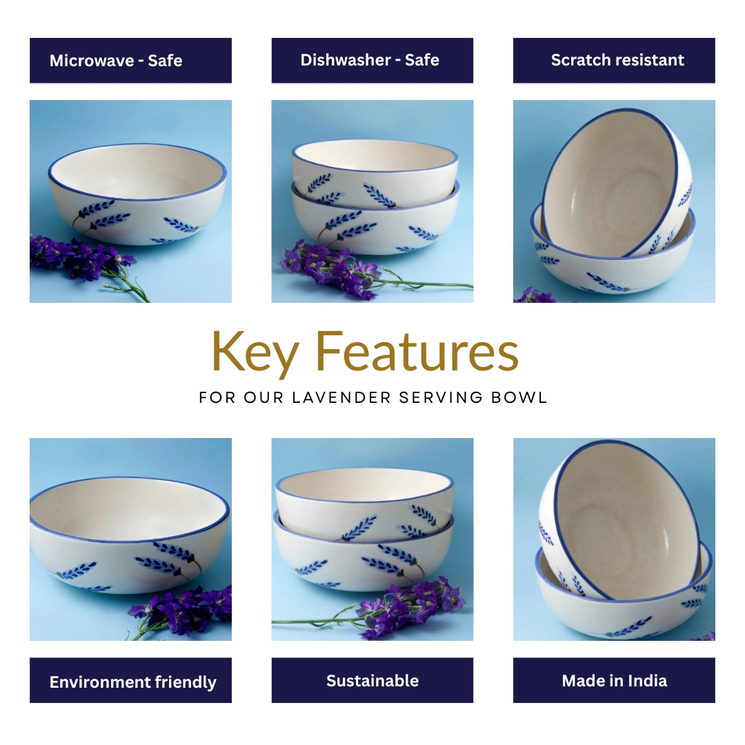 Lavender Serving Bowl - 7 Inch