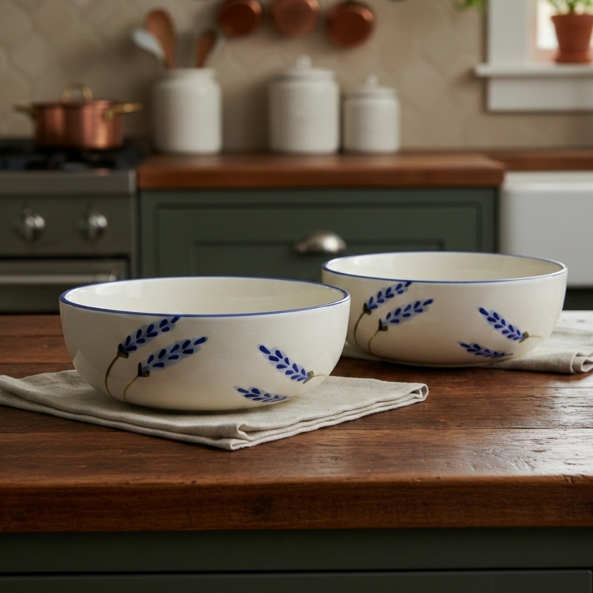 Lavender Serving Bowl - 7 Inch (Set of 2)
