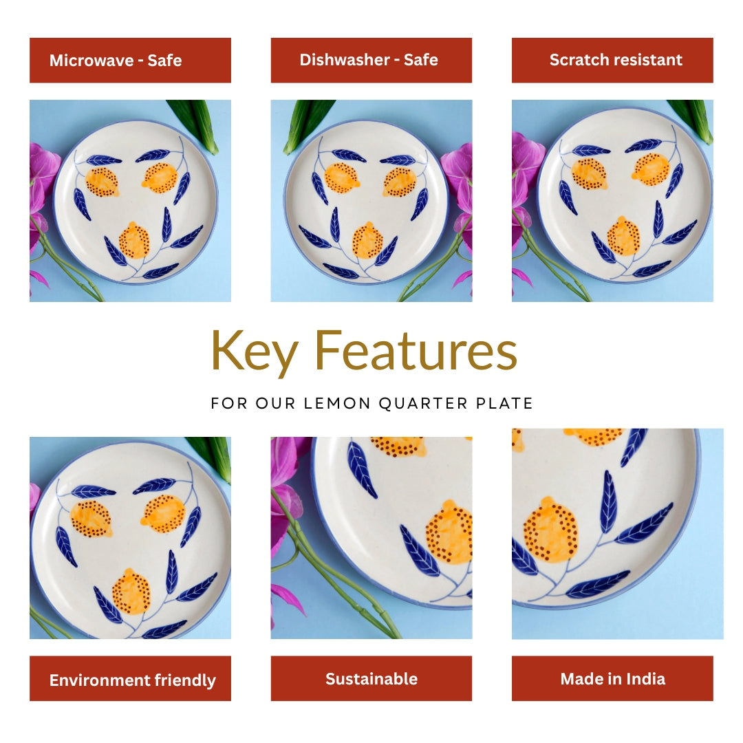 Lemon Quarter Plate - 7 Inch