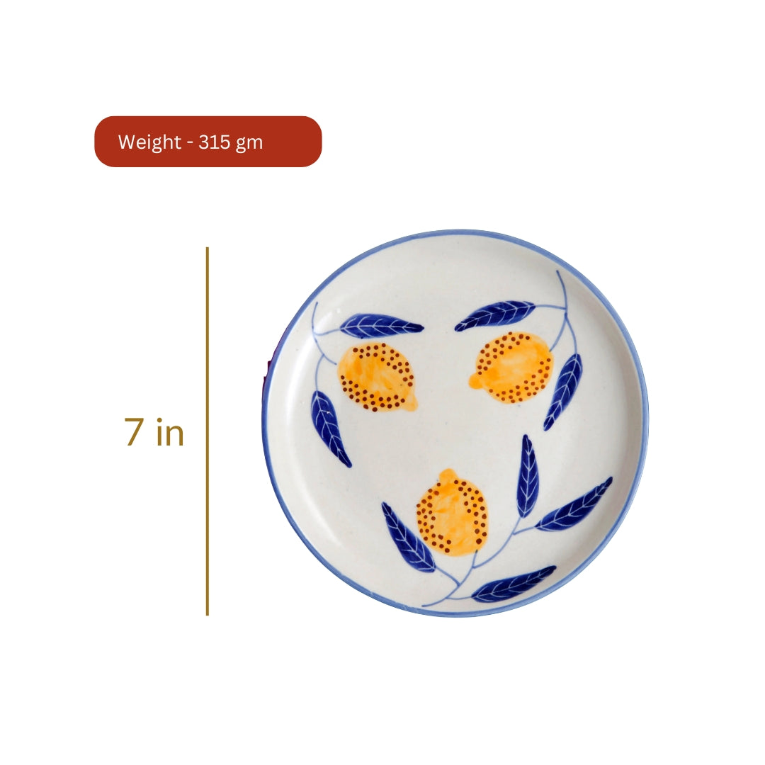 Lemon Quarter Plate - 7 Inch