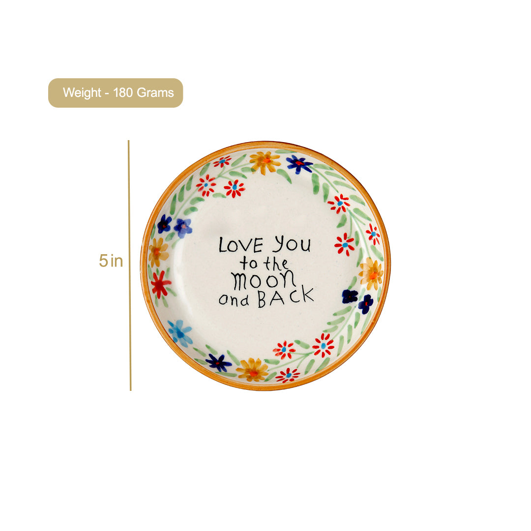 Love you to moon and back Plate - 5 Inch