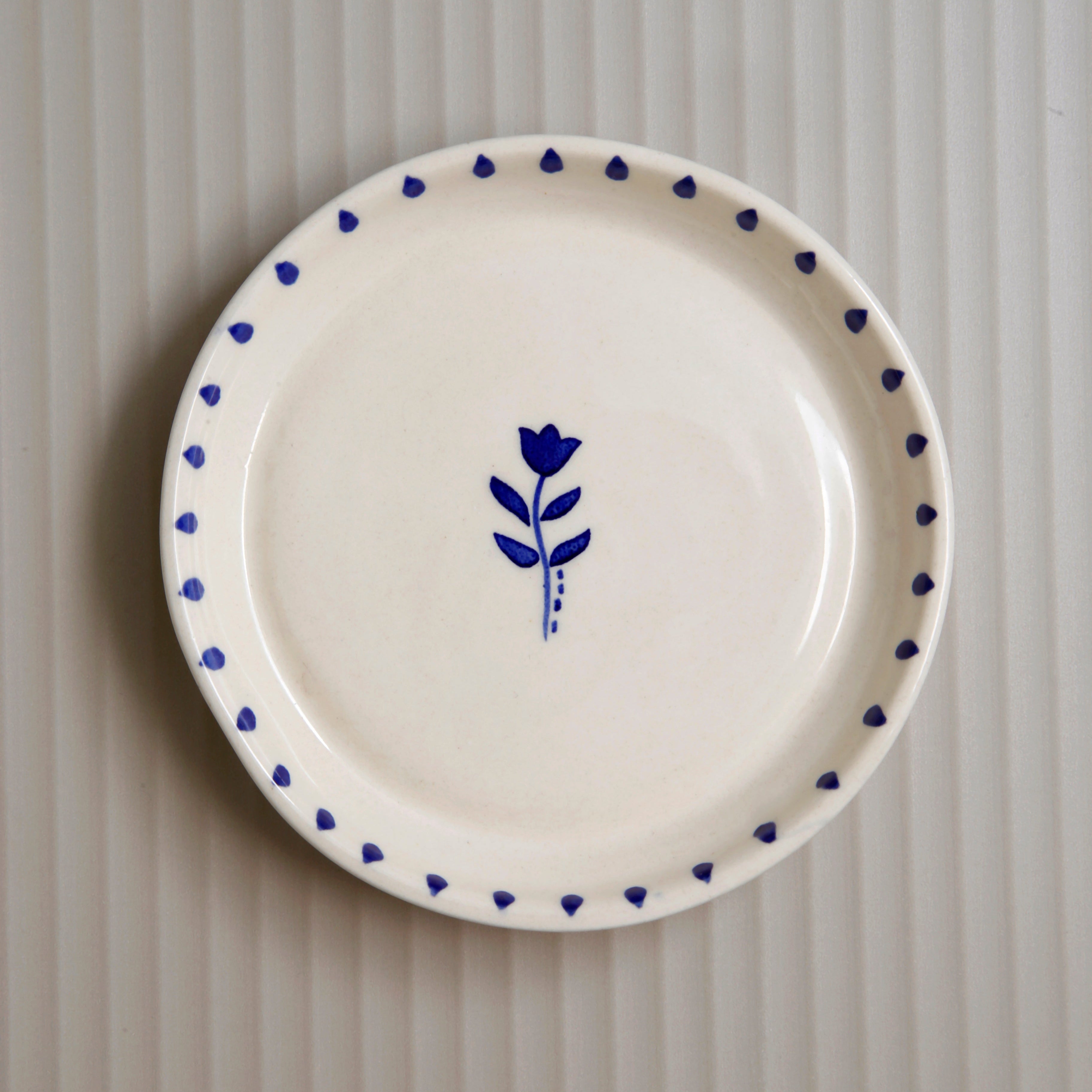 Indigo Bloom Plate - 5 Inch