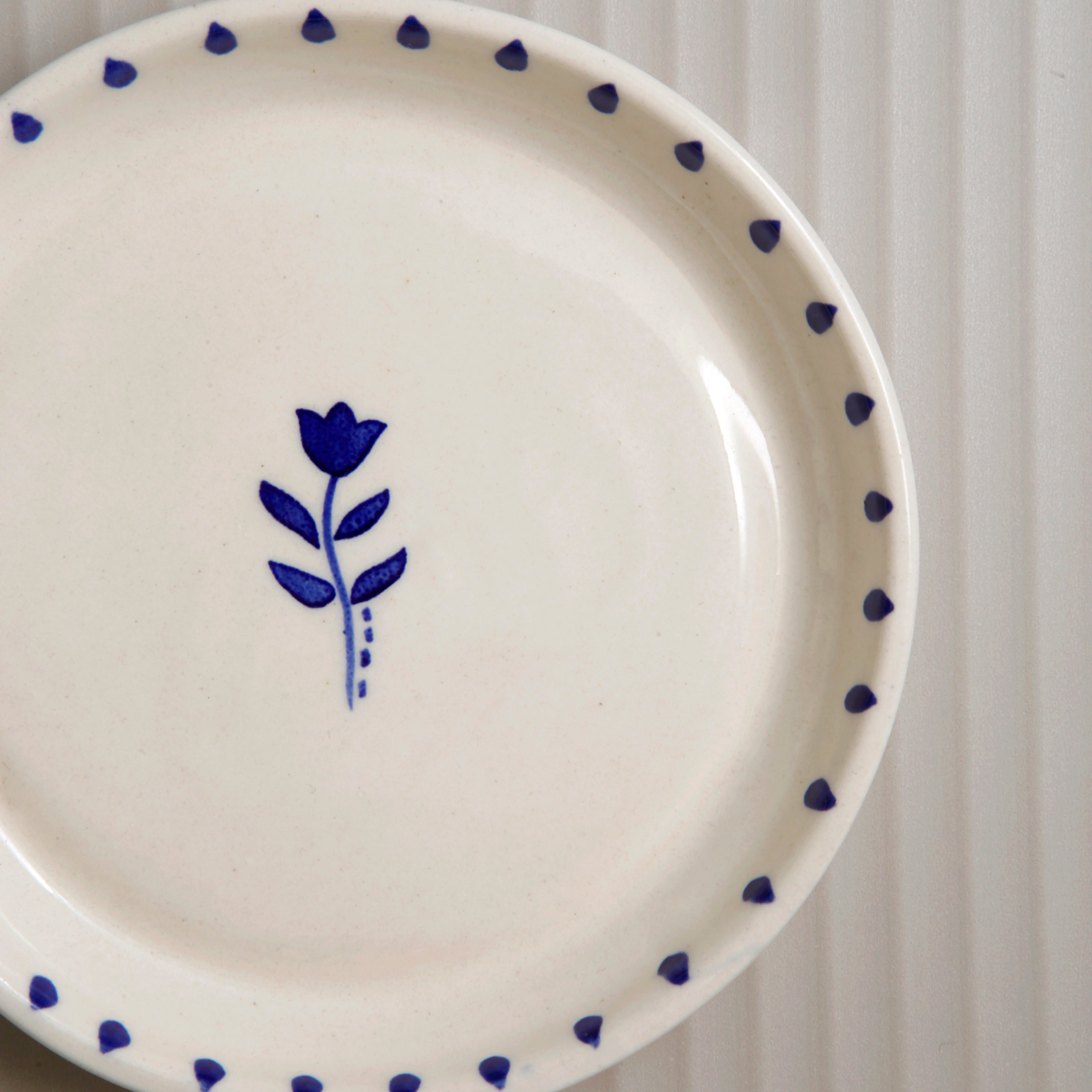 Indigo Bloom Plate - 5 Inch