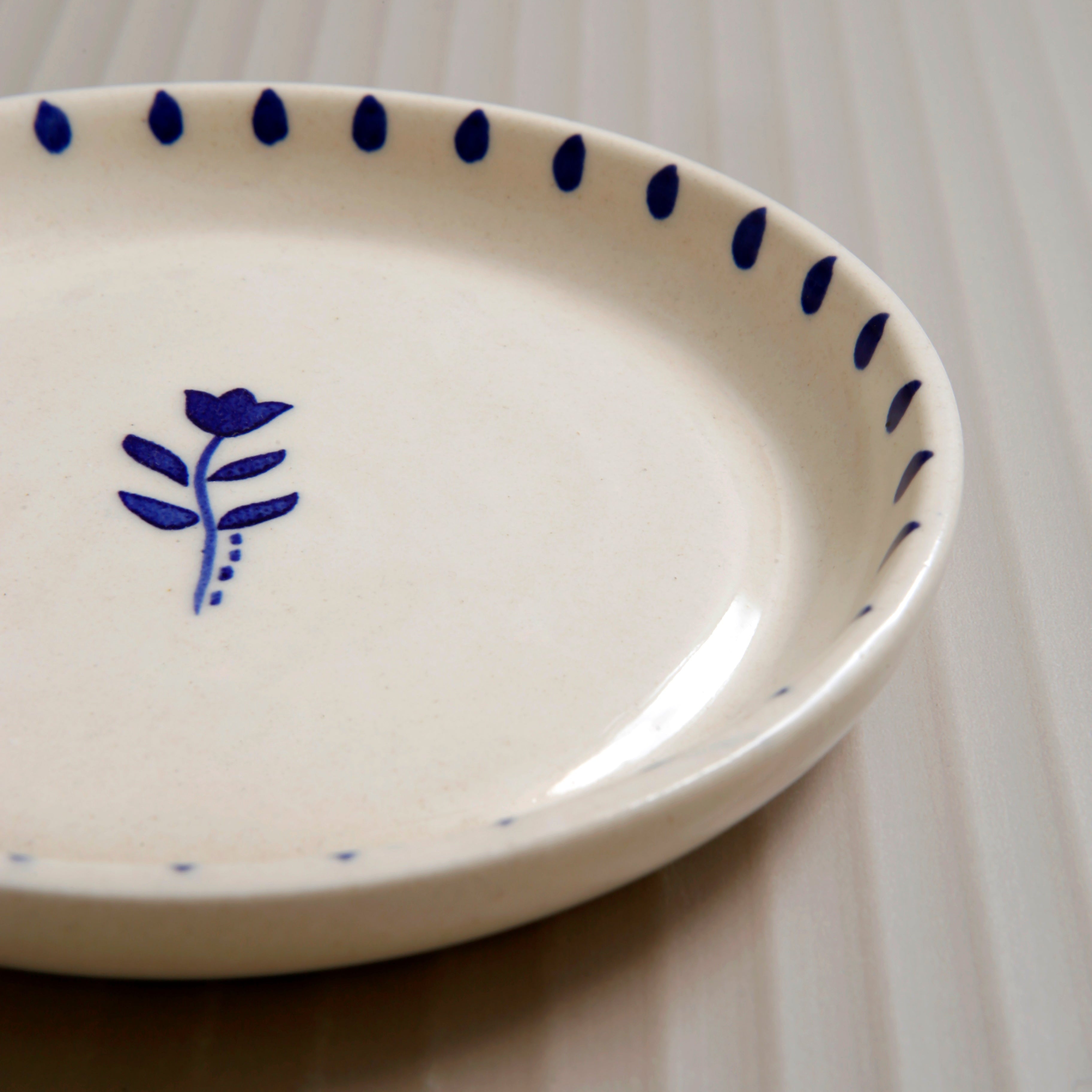 Indigo Bloom Plate - 5 Inch