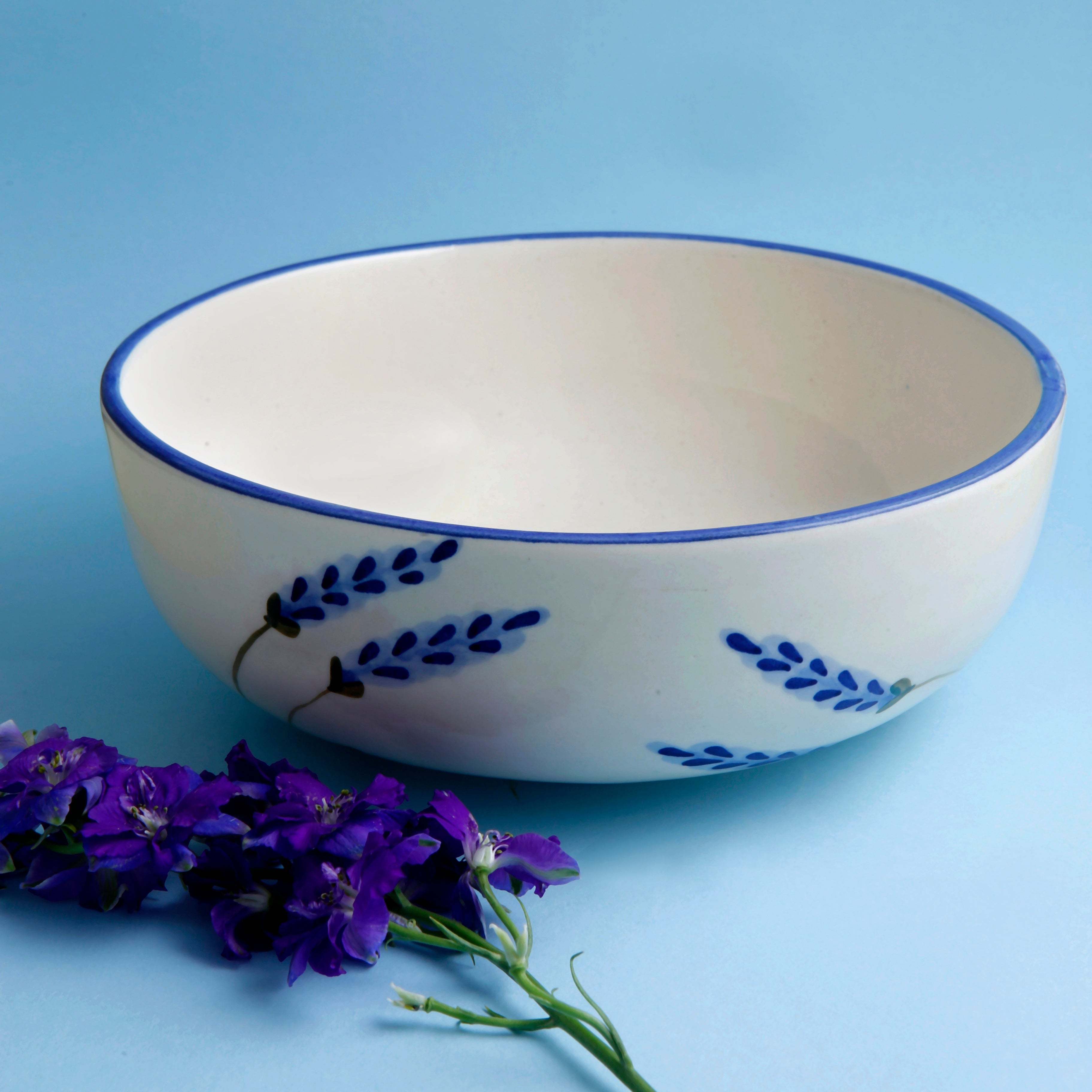 Lavender Mug, Lavender Quarter Plate, Lavender Serving Bowl - Set of 3