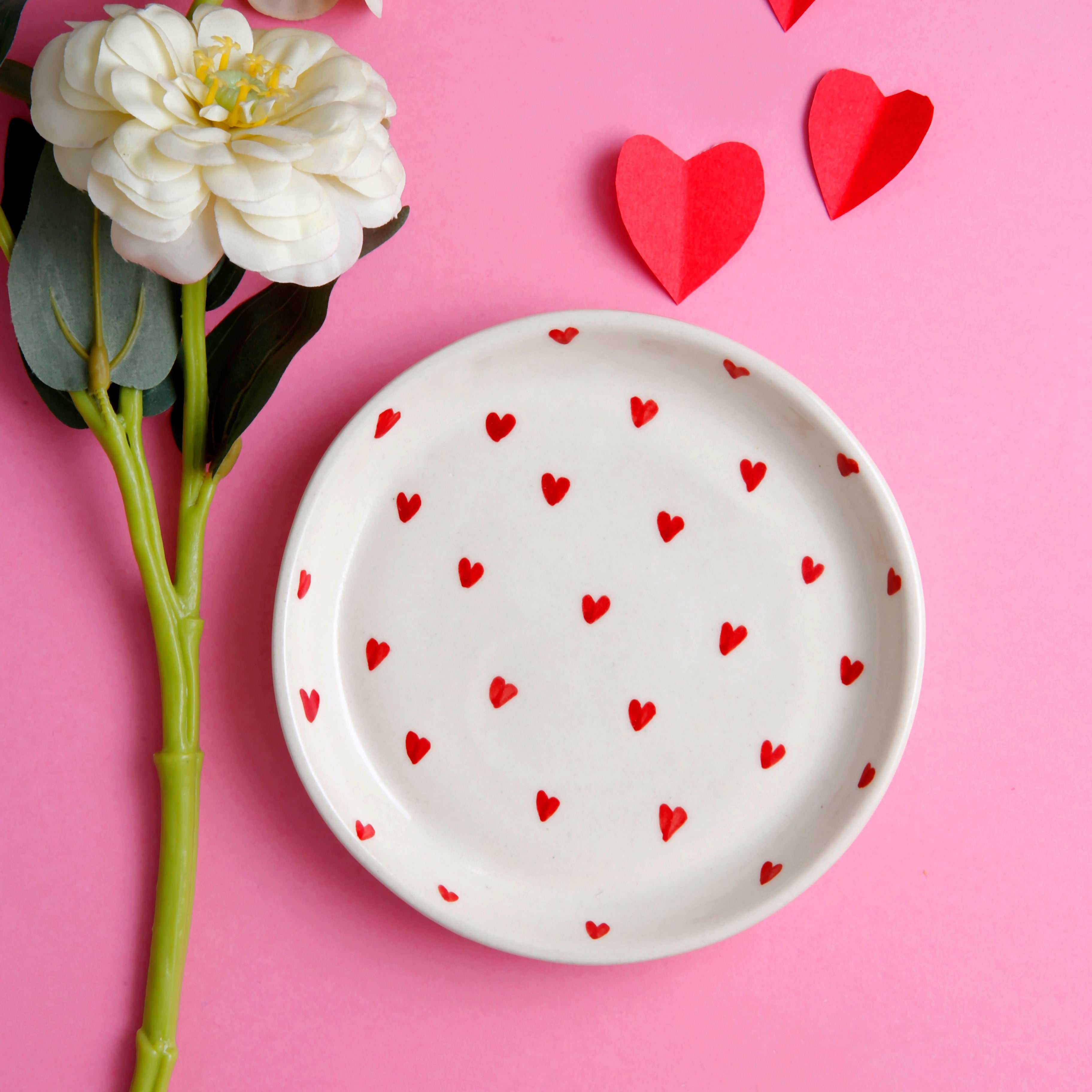 Red Heart Plate - 5 Inch