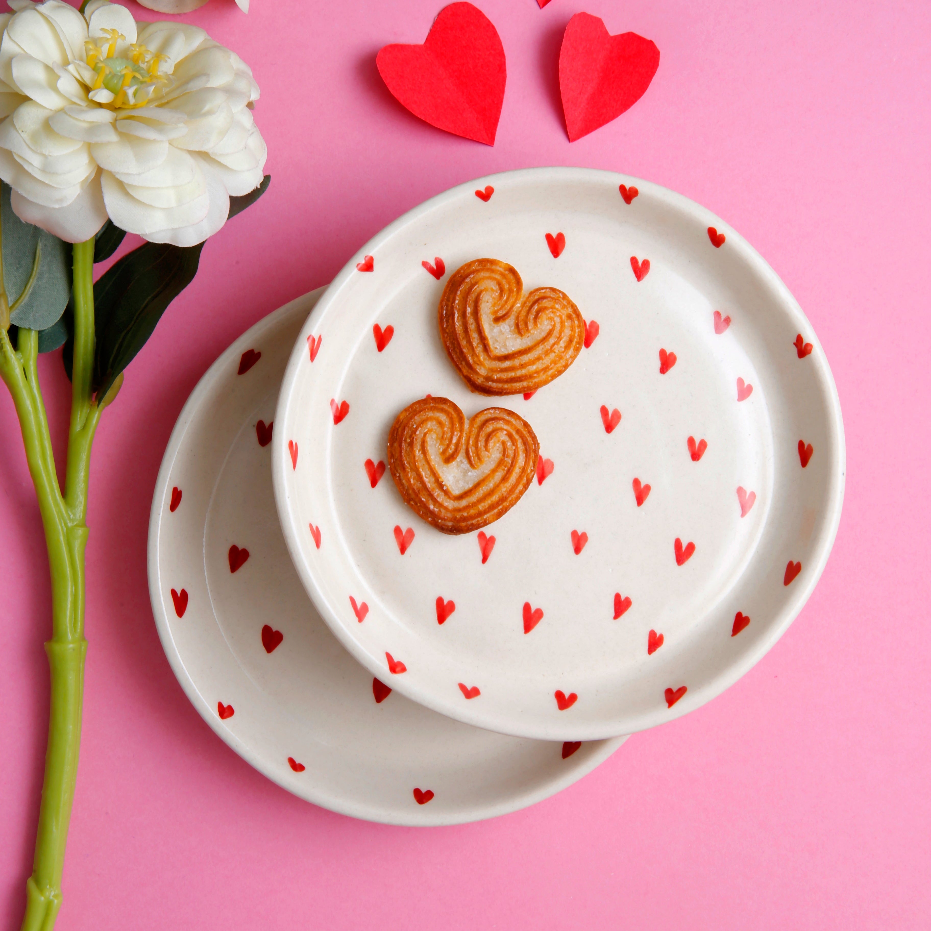 Red Heart Plate - 5 Inch