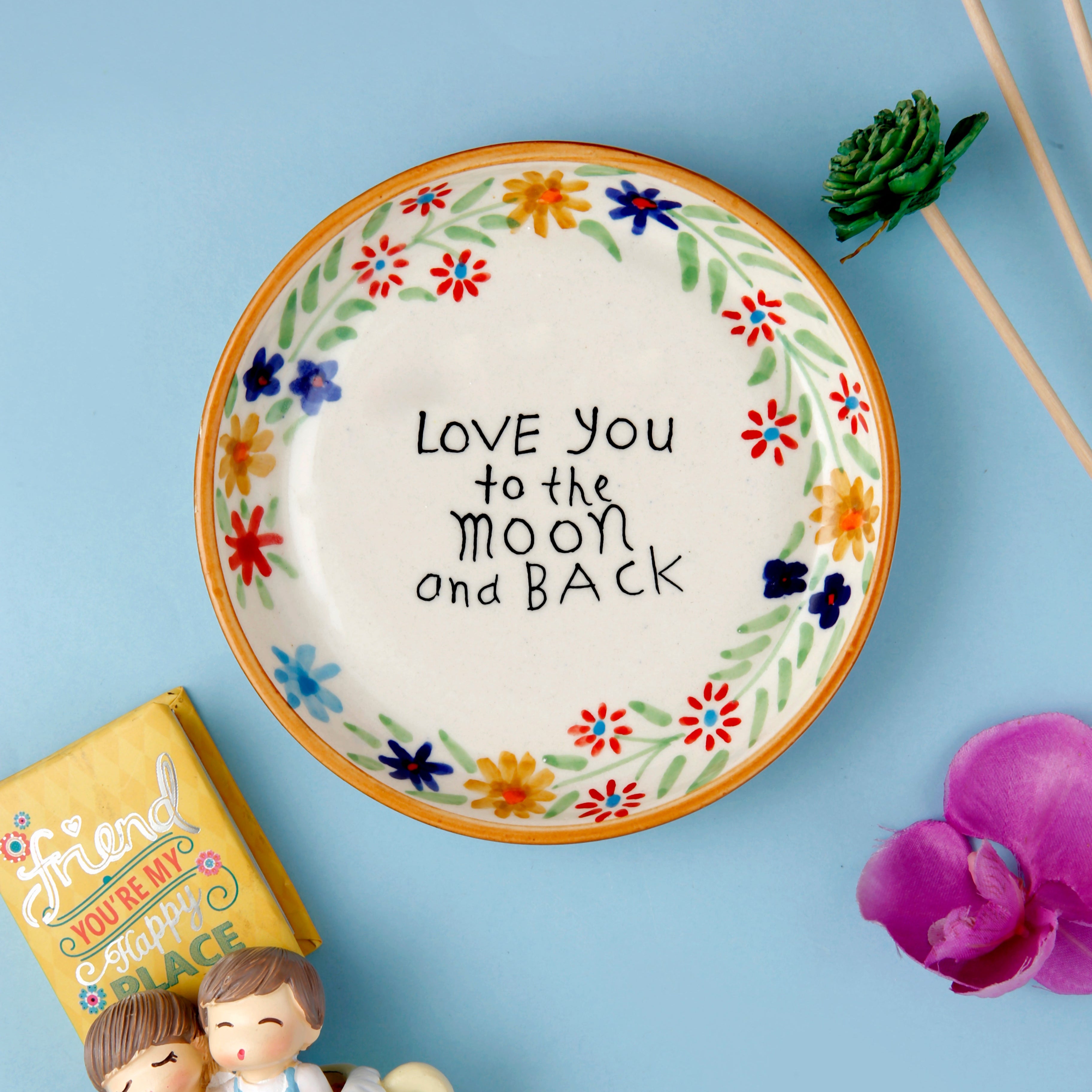 Love you to moon and back Plate - 5 Inch