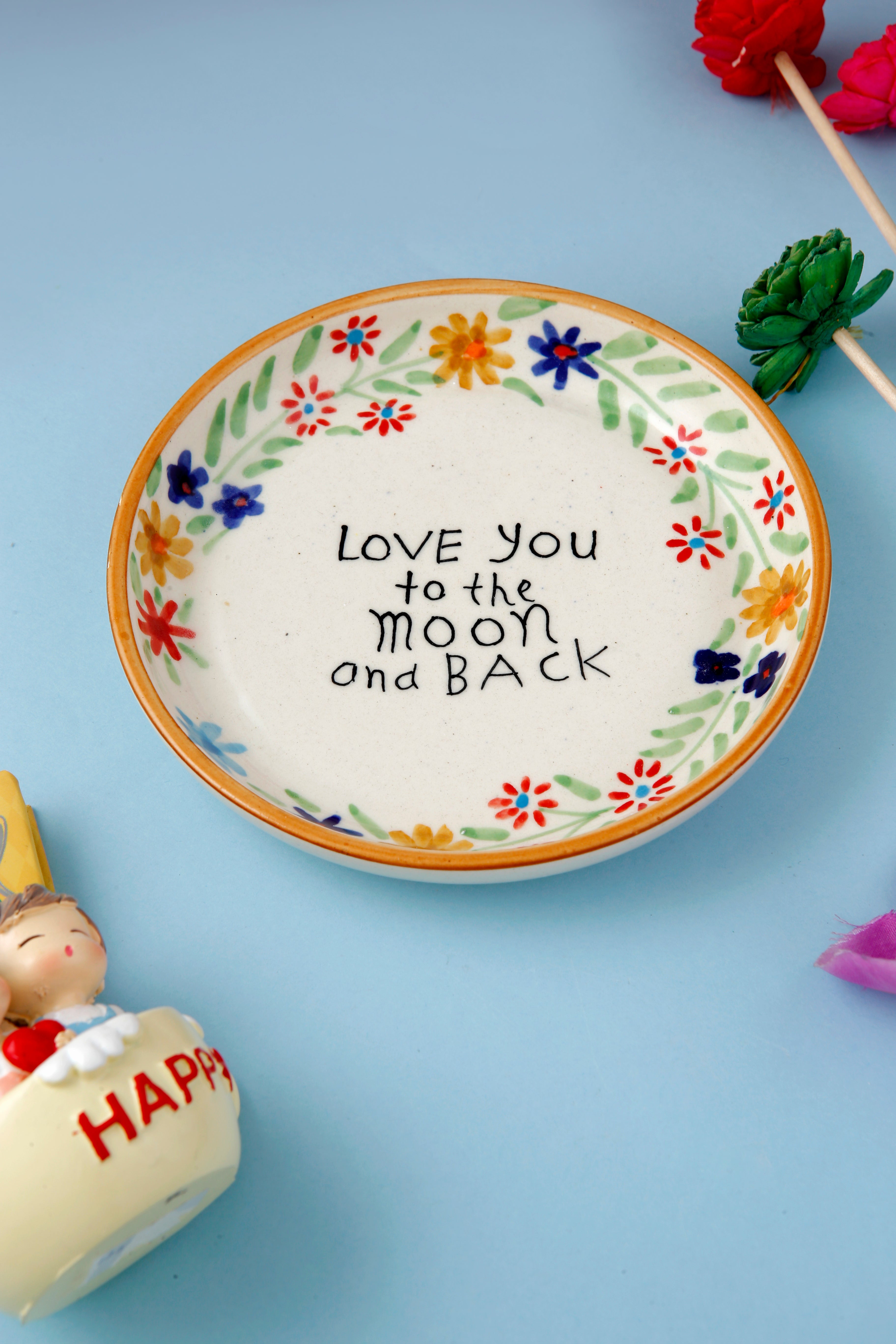 Love you to moon and back Plate - 5 Inch
