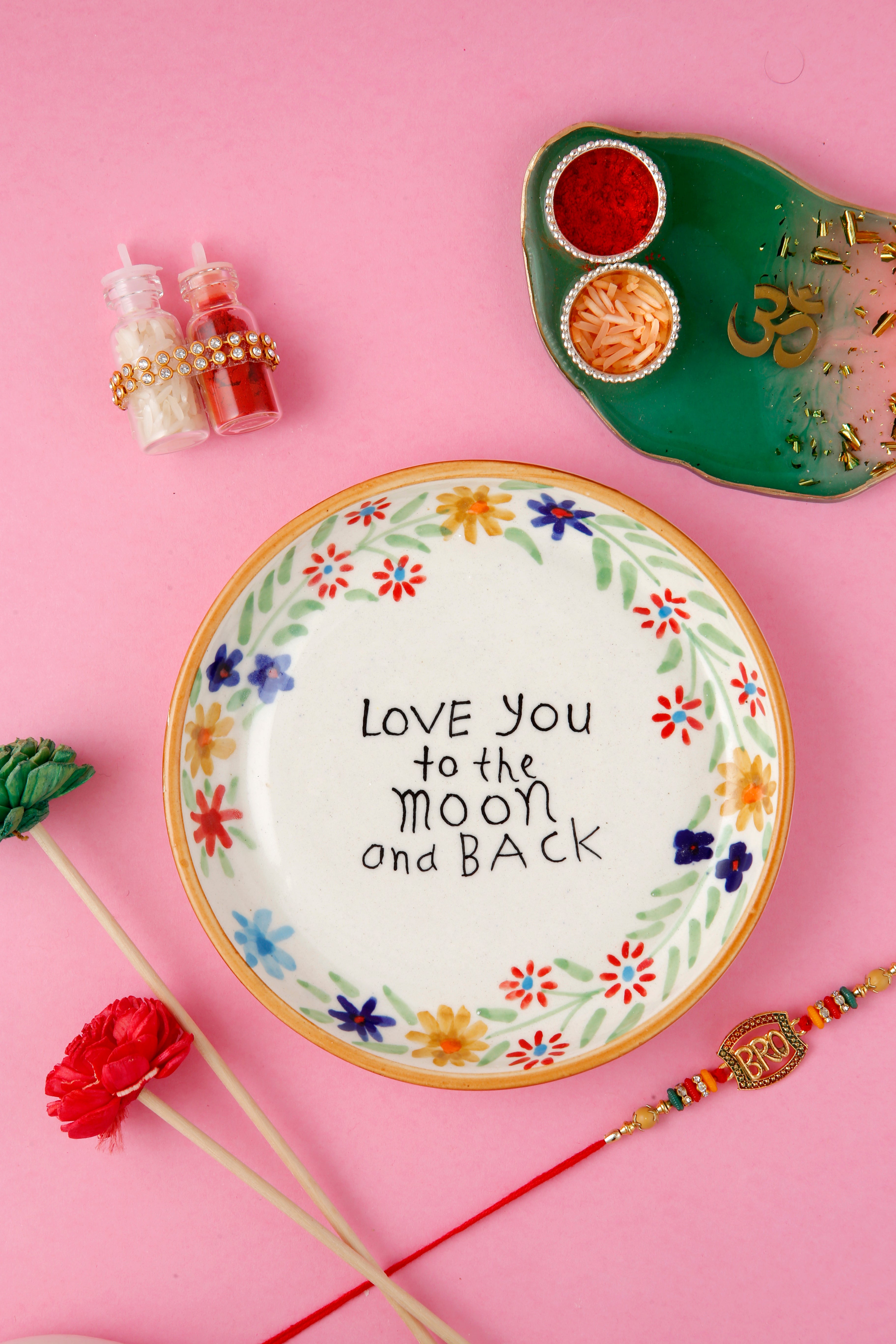 Love you to moon and back Plate - 5 Inch