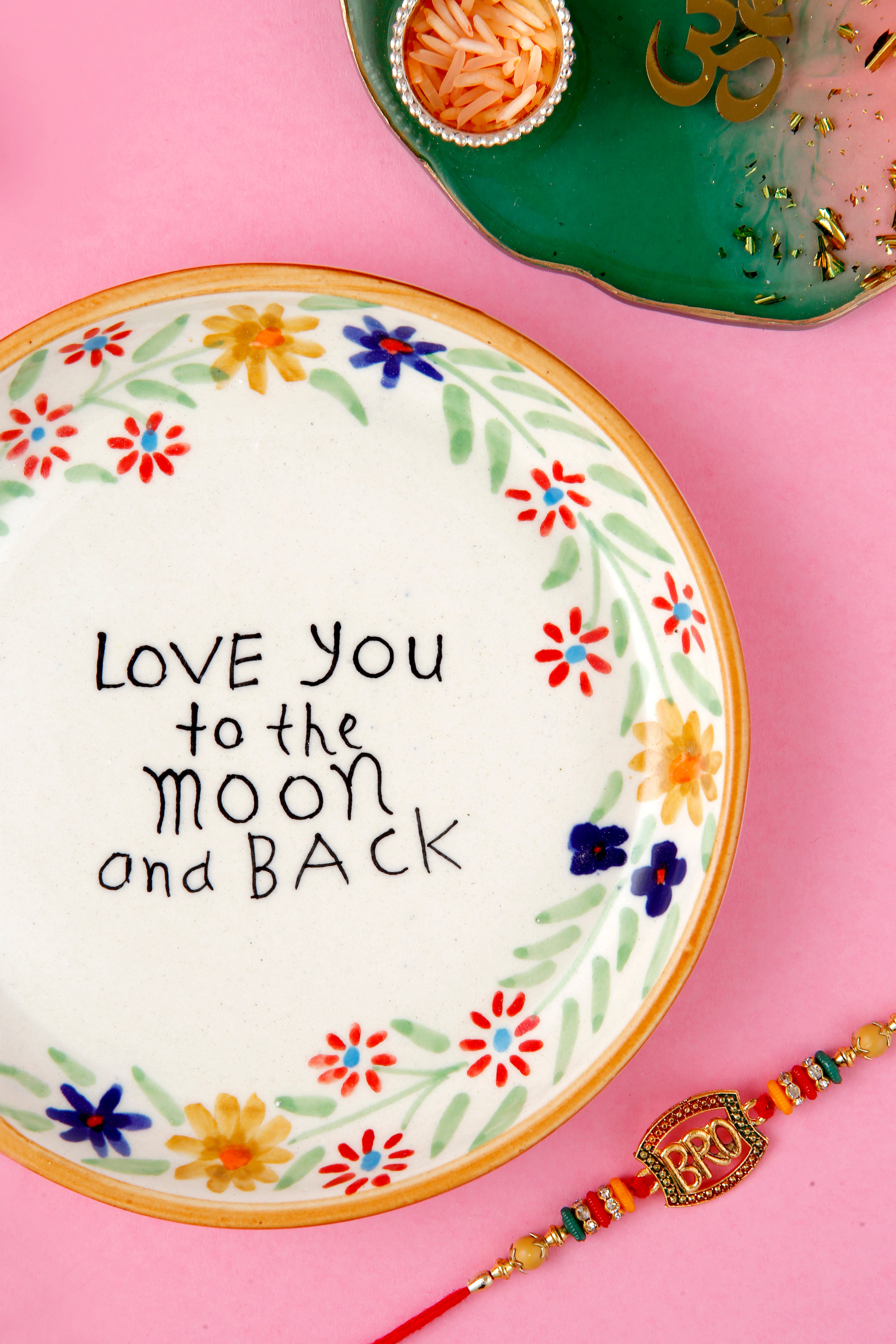 Love you to moon and back Plate - 5 Inch