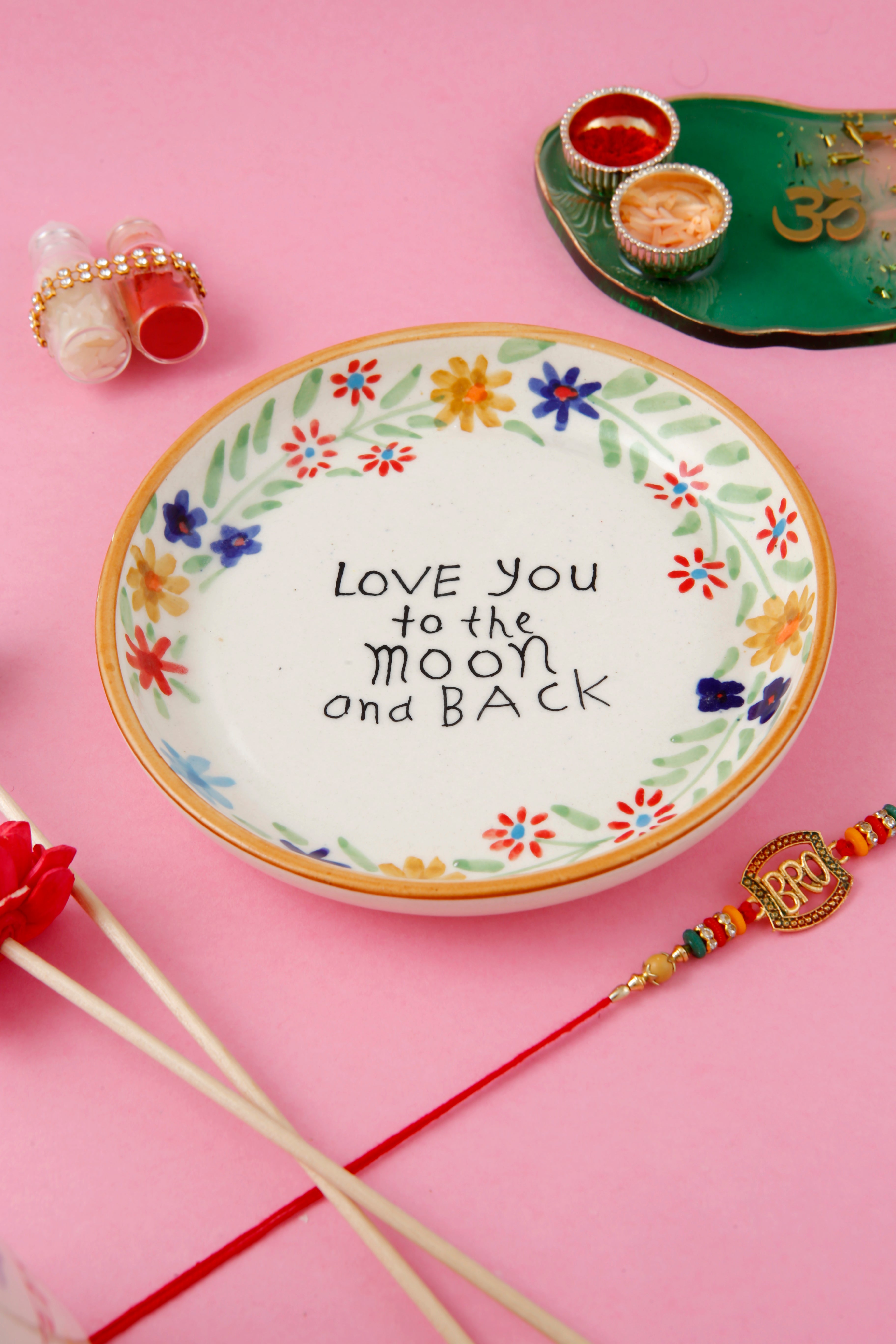 Love you to moon and back Plate - 5 Inch
