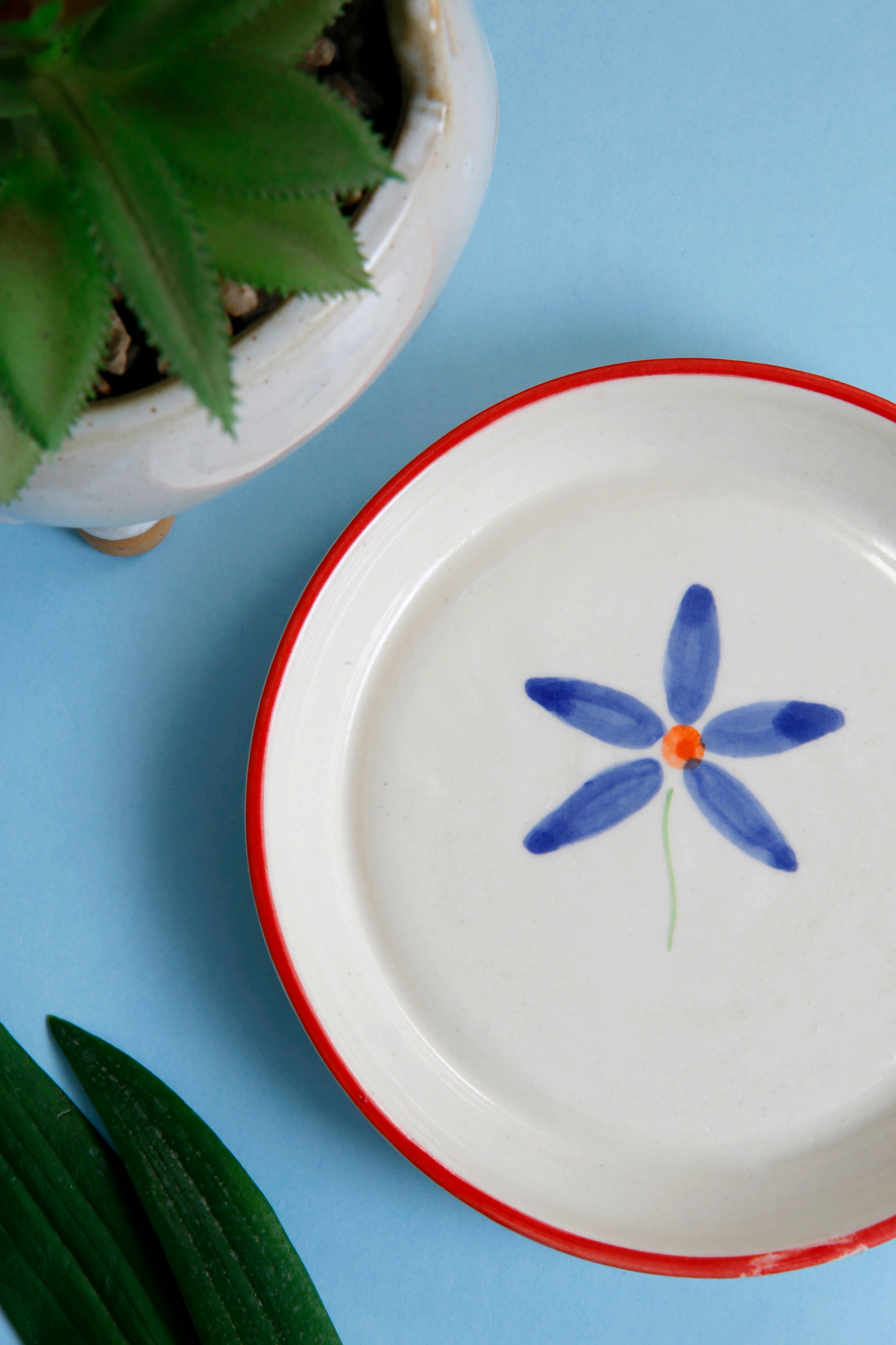 Blue Bloom Plate - 5 Inch