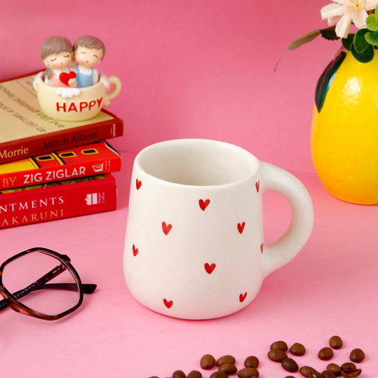 Long Red Heart Mug - 250ML