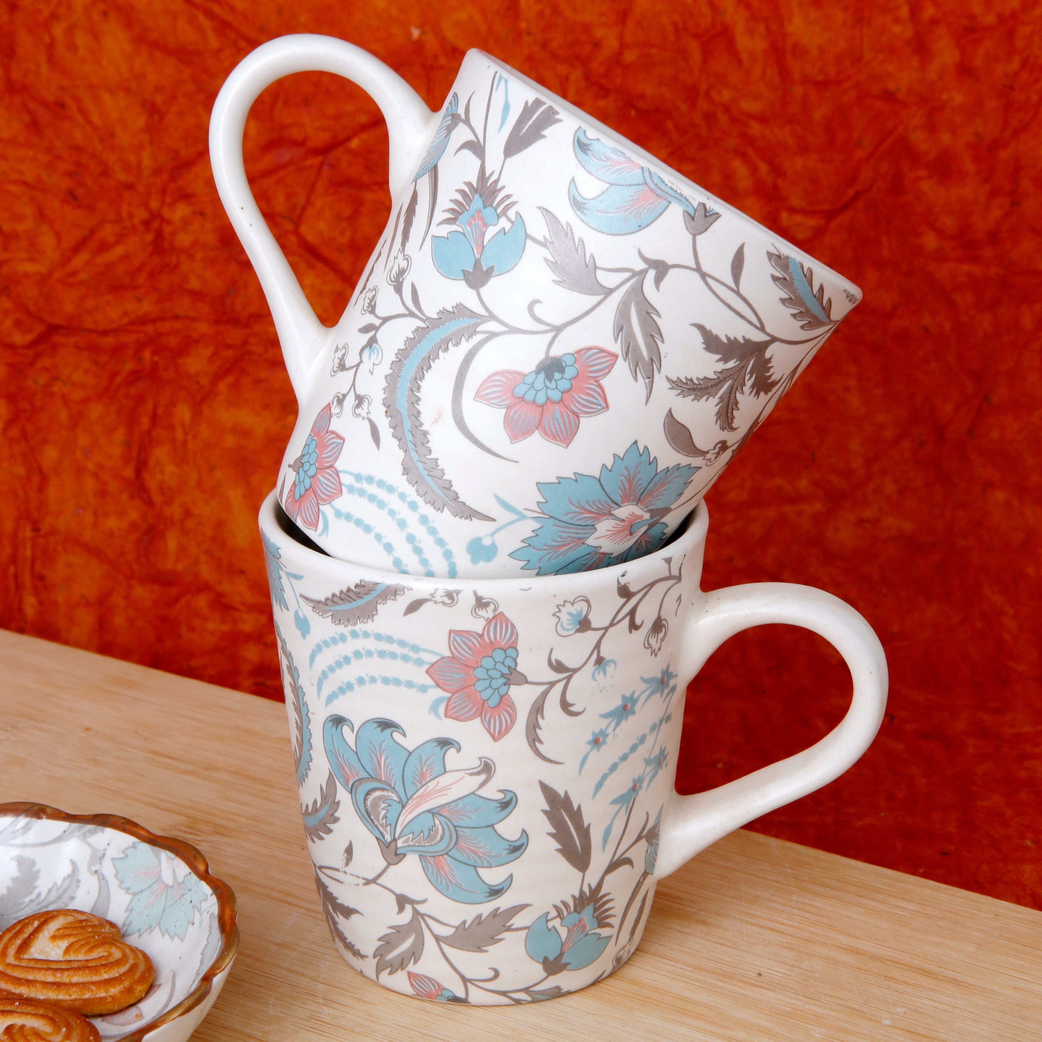 Green Flower Coffee Mug - 250ML