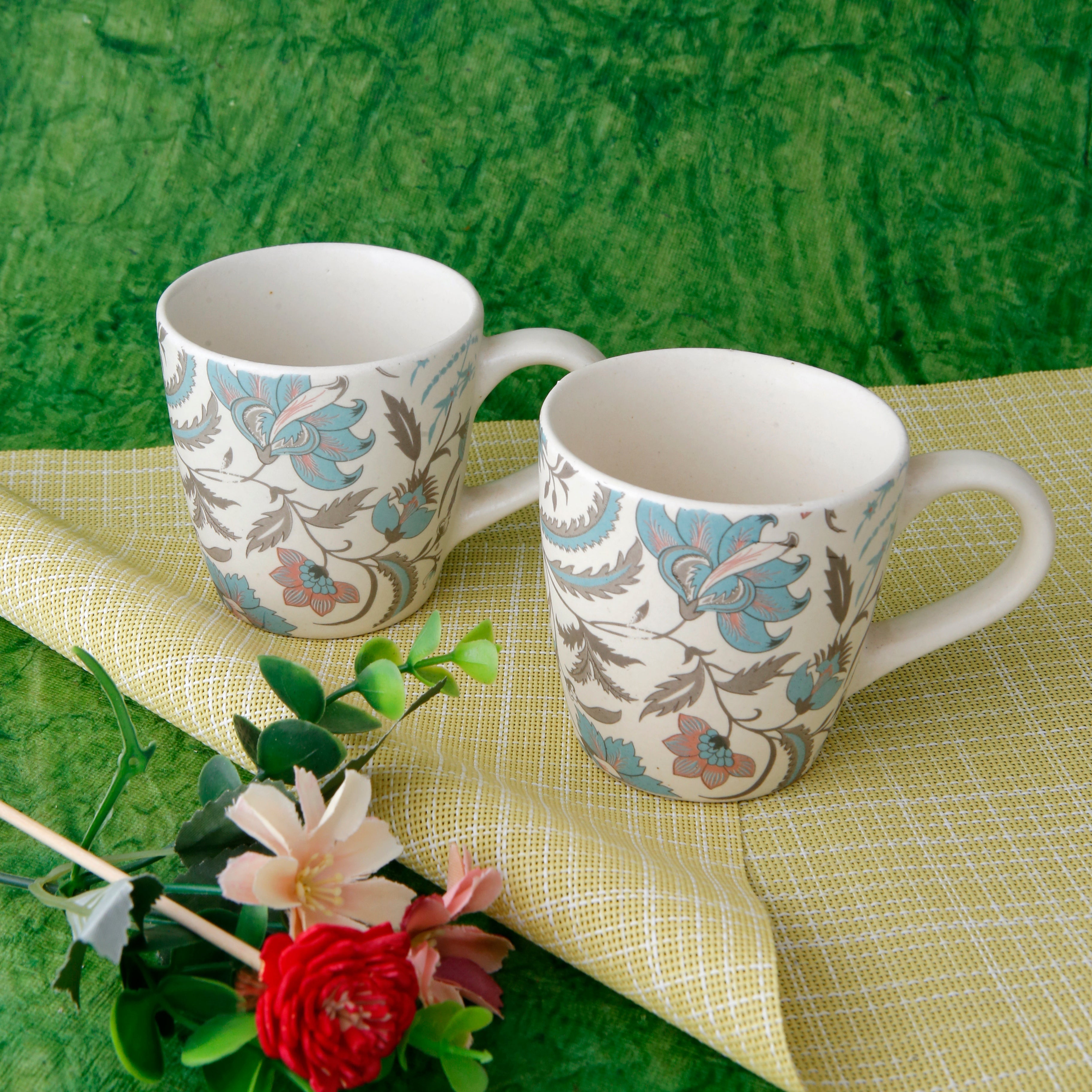 Green Flower Tea Mug - 180ML