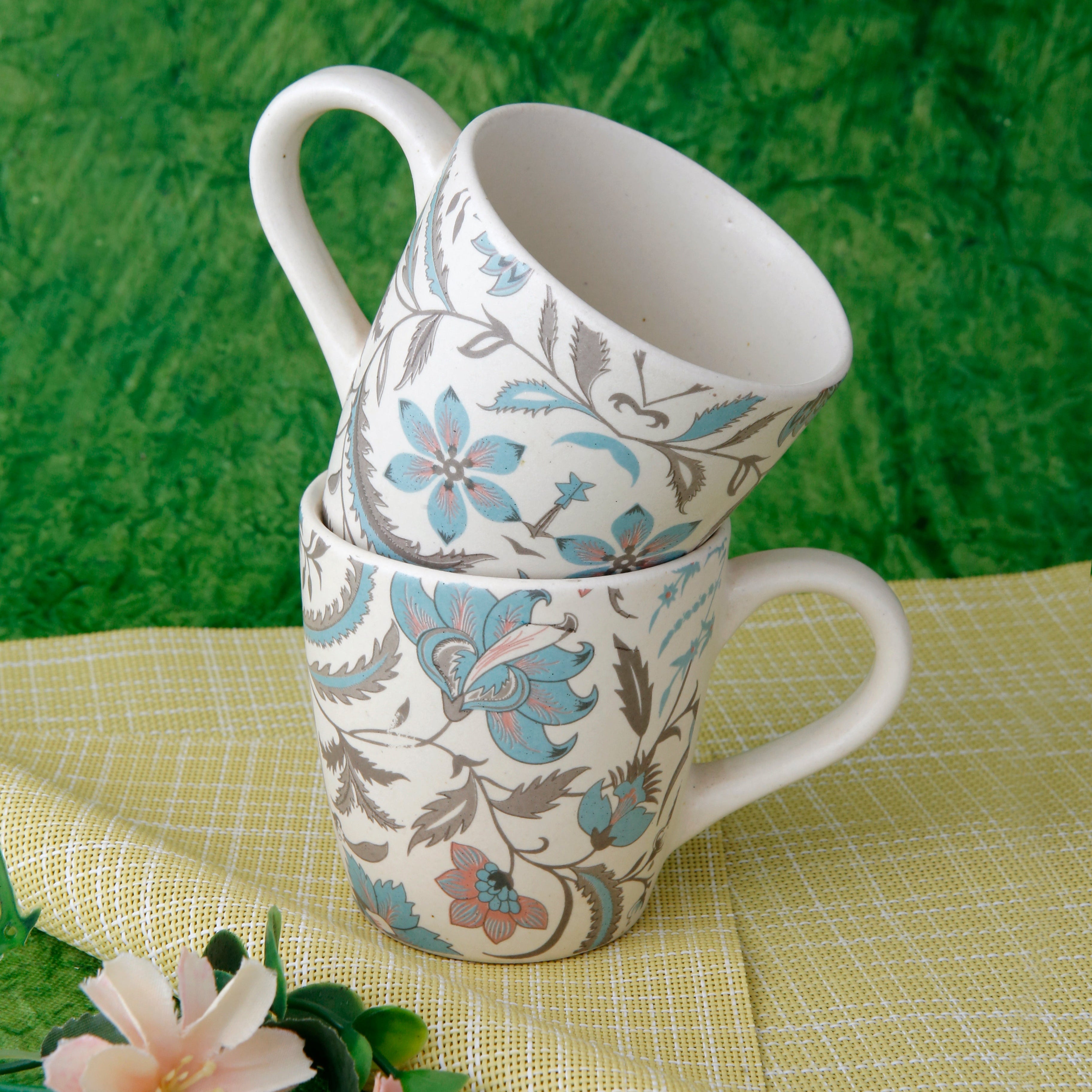 Green Flower Tea Mug - 180ML