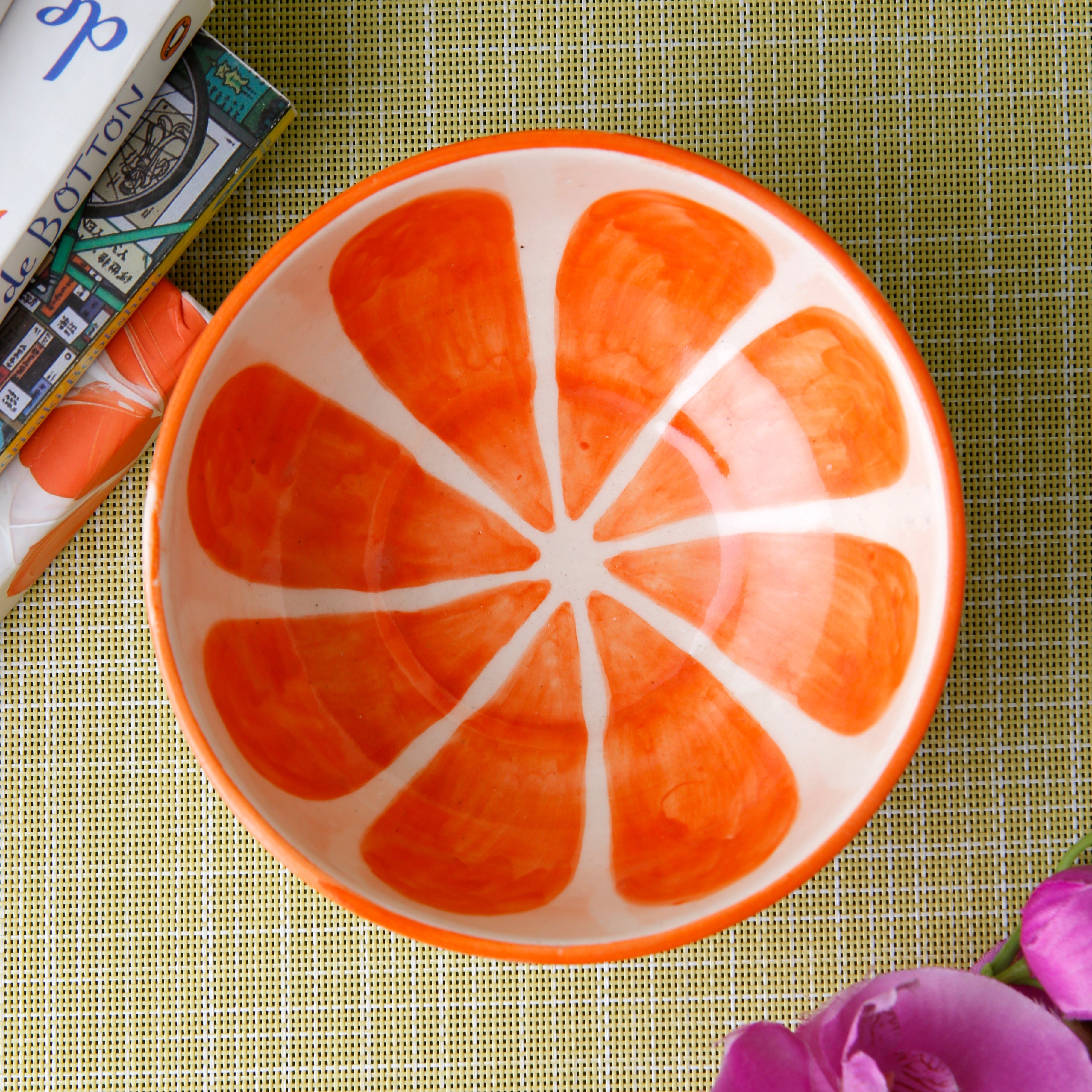 Tangerine Fruit Bowl - 5 Inch