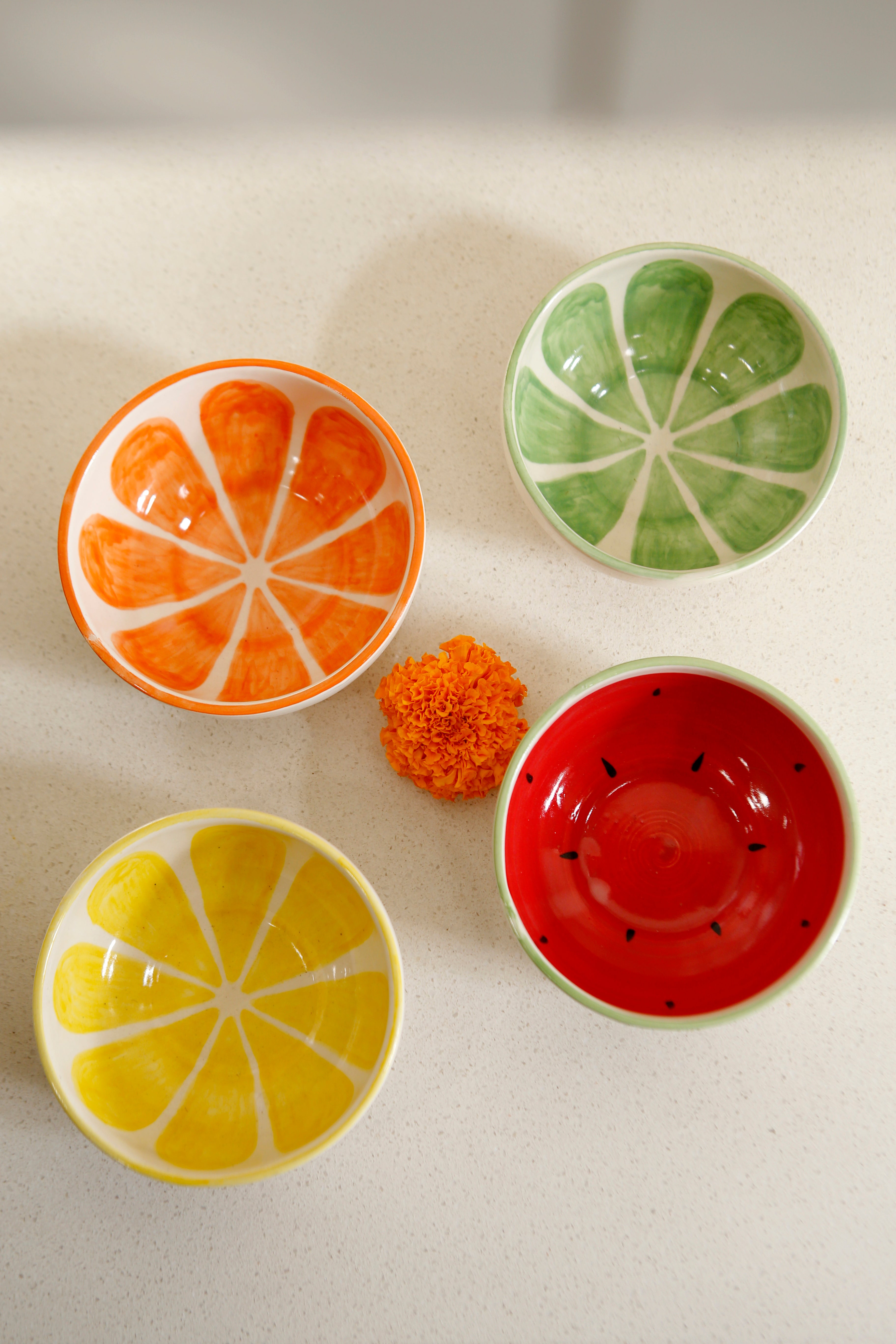 Zesty Green Fruit Bowl - 5 Inch