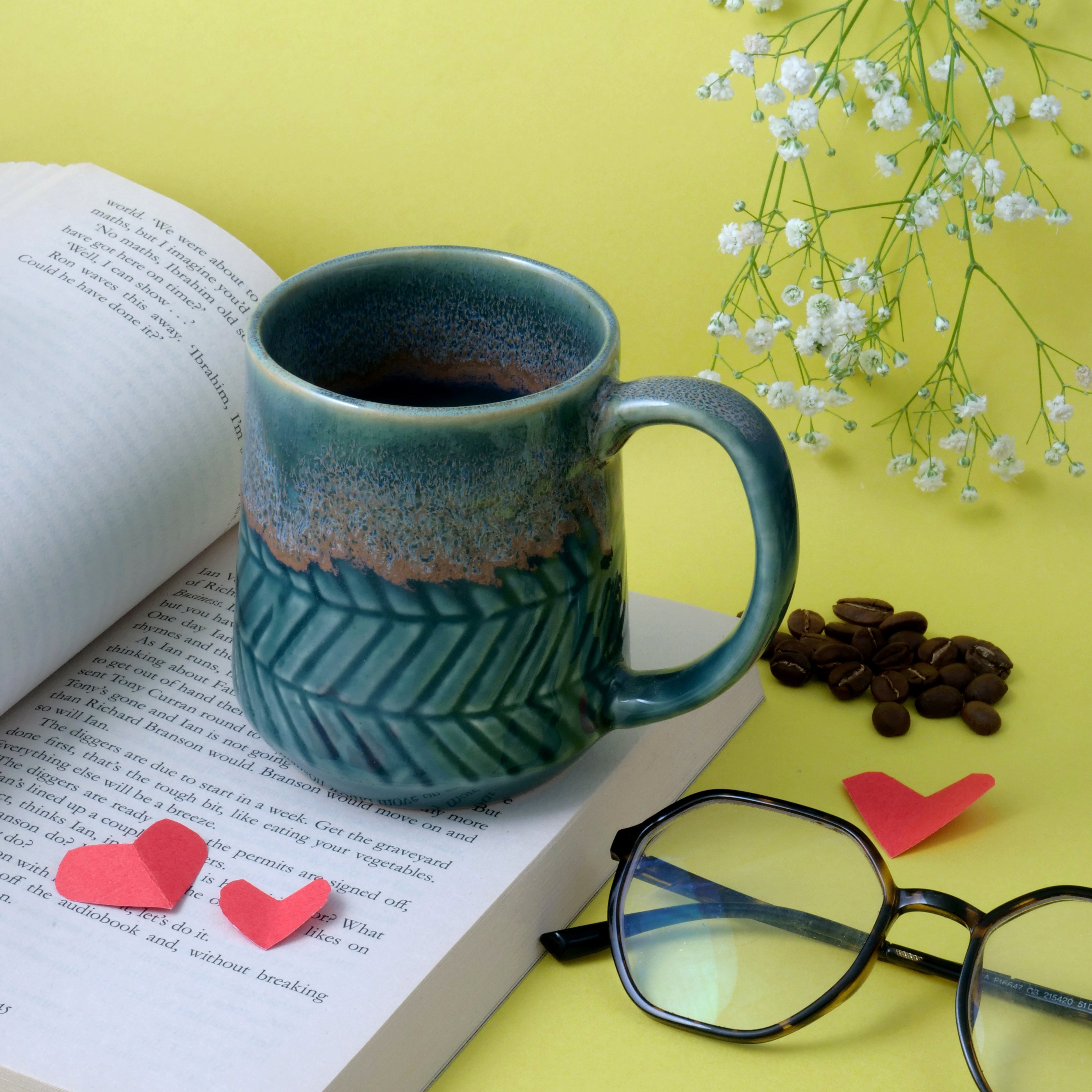 Dripping Emerald Green Mug