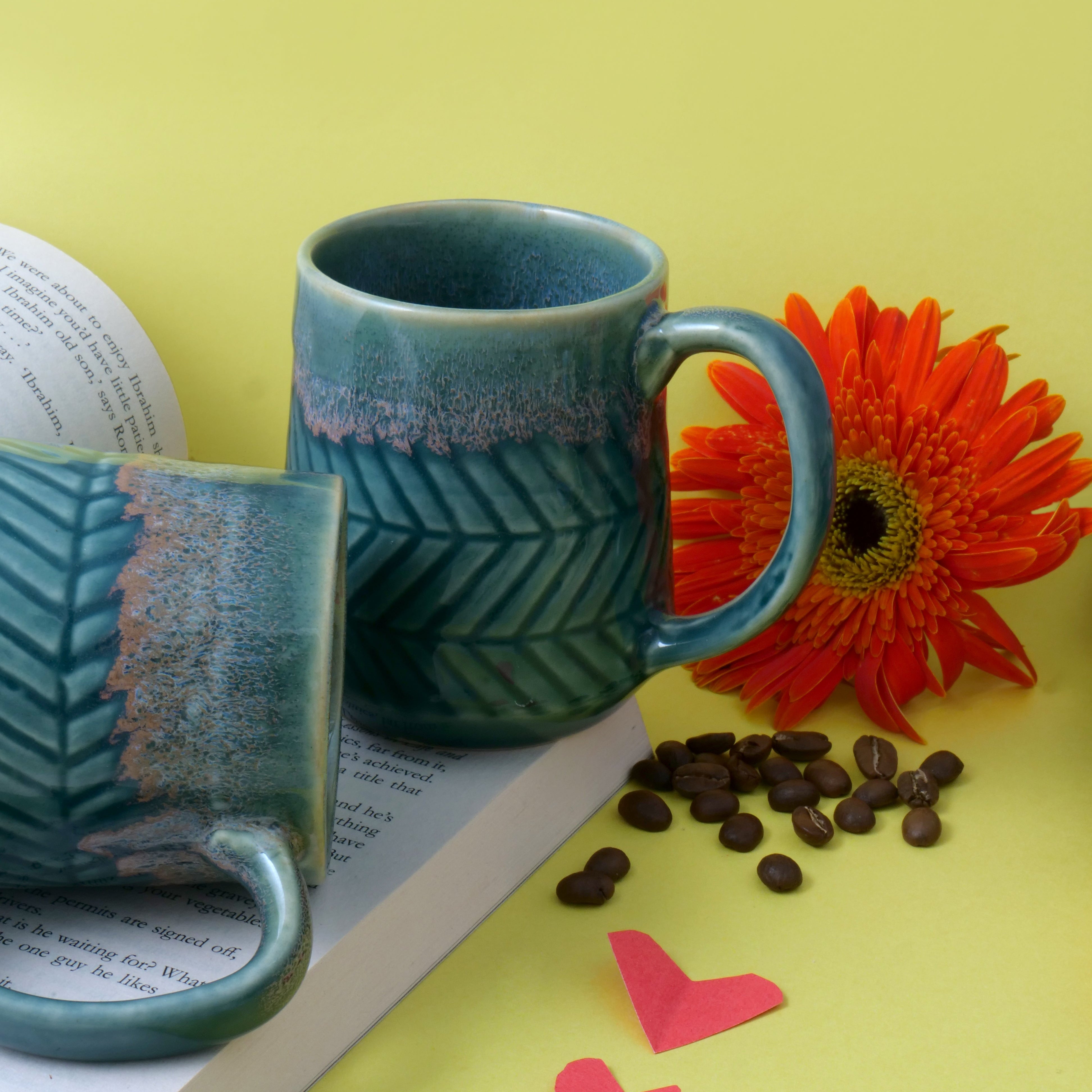 Dripping Emerald Green Mug