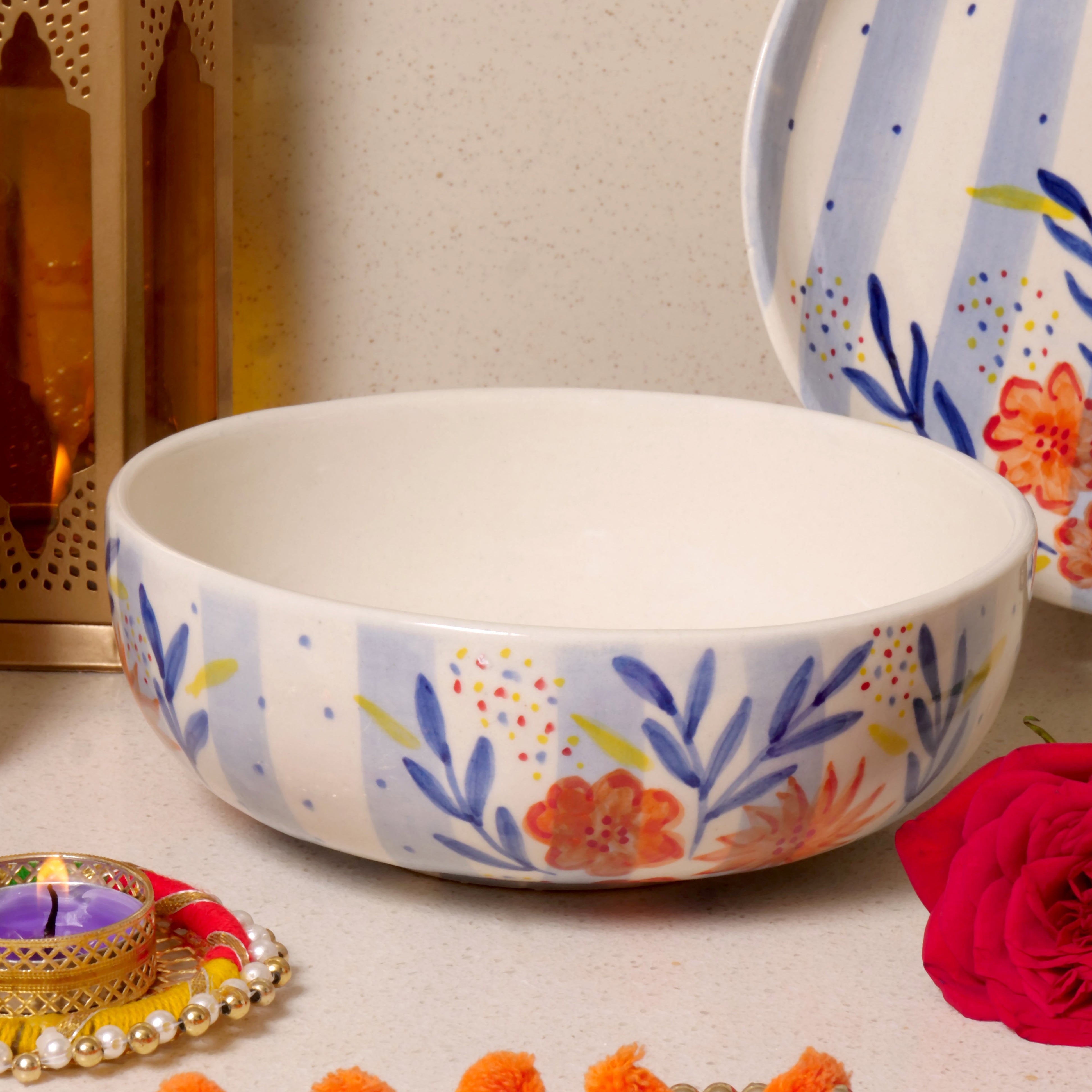 Meher Bowl, Meher Quarter Plate, Meher Serving Bowl - Set of 3