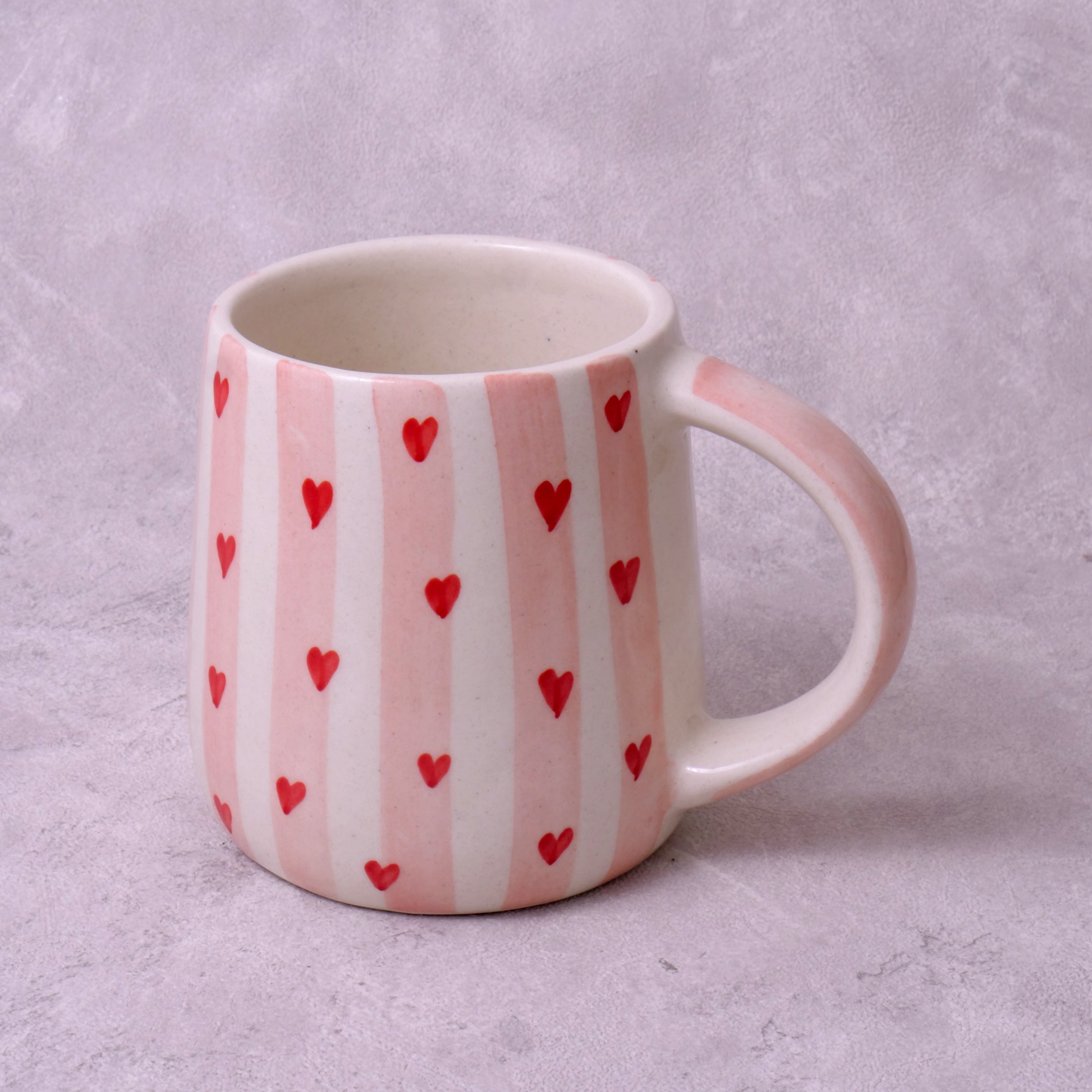 Red Heart with Stripes Mug - 250ML