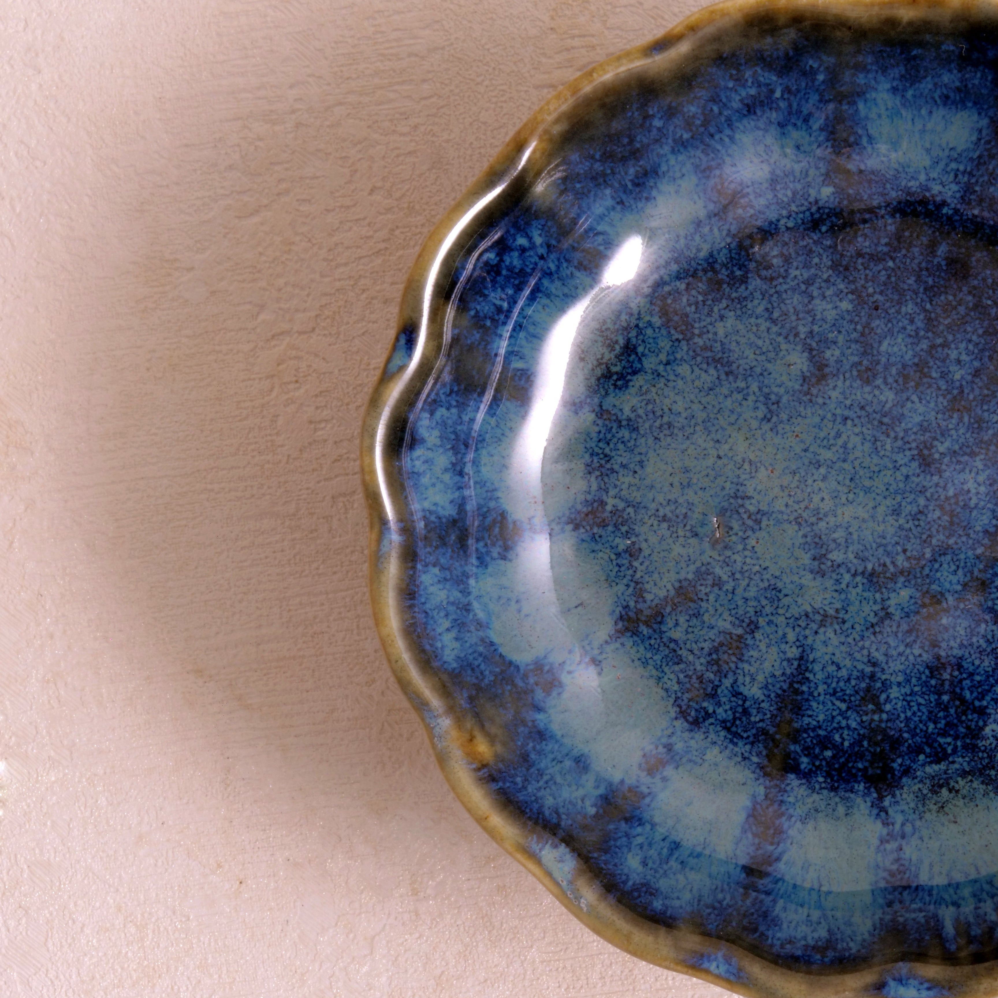 Deep Blue Chaat Plate - Small (Set of 2)