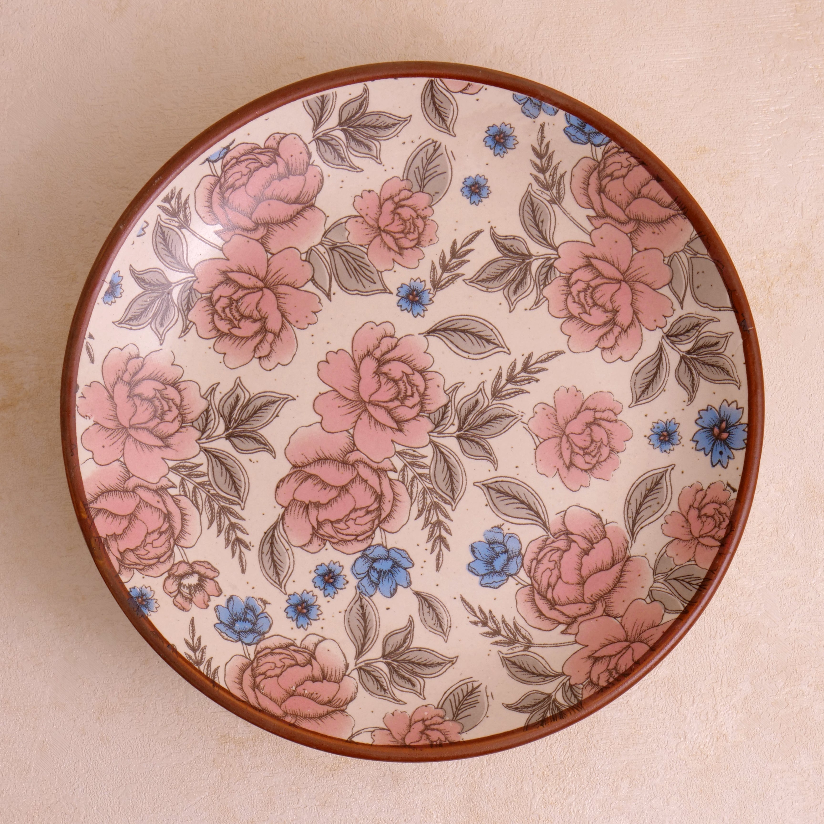 Pink Flower Dinner Plate - 10 Inch (Set of 2)