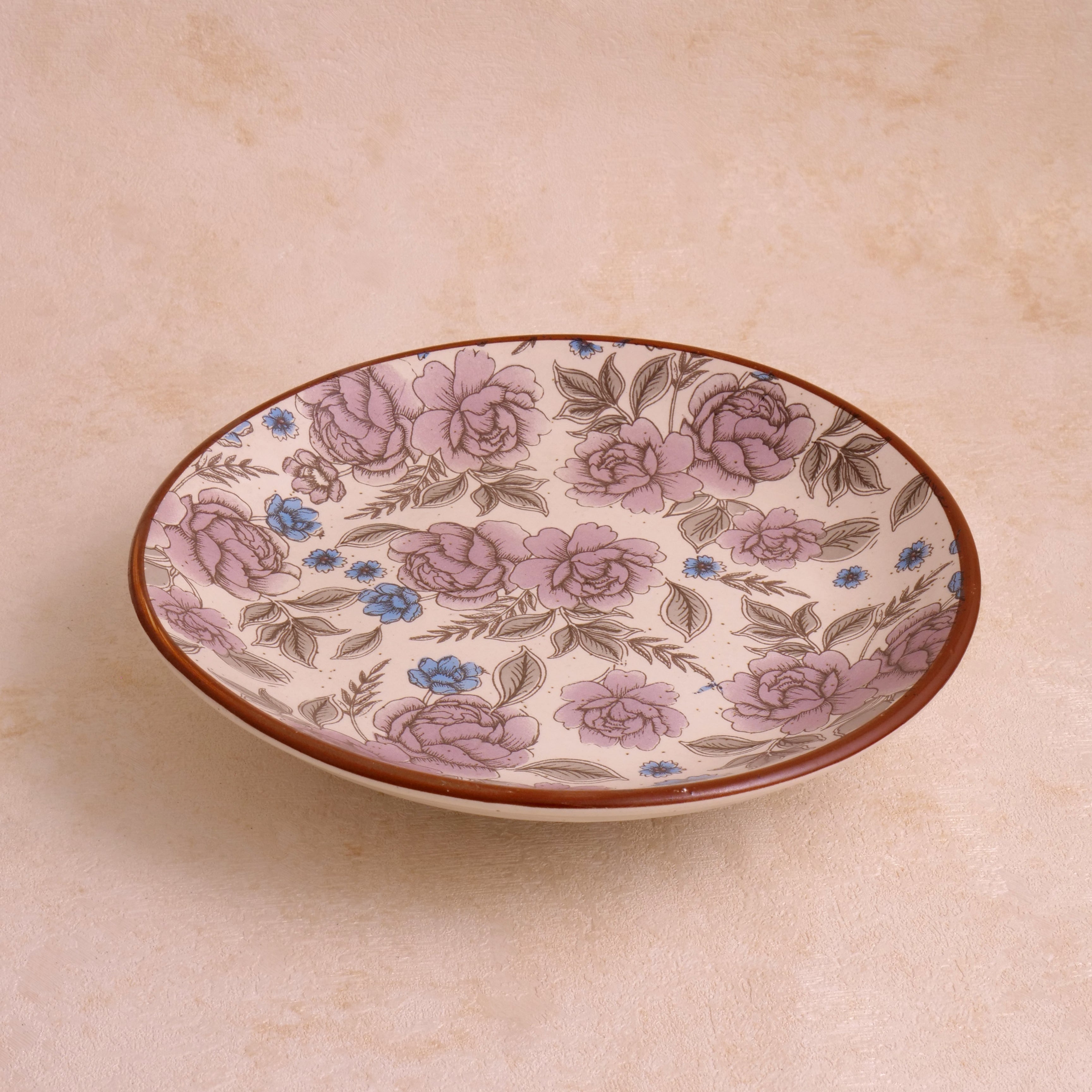 Purple Flower Quarter Plate - 7 Inch (Set of 2)
