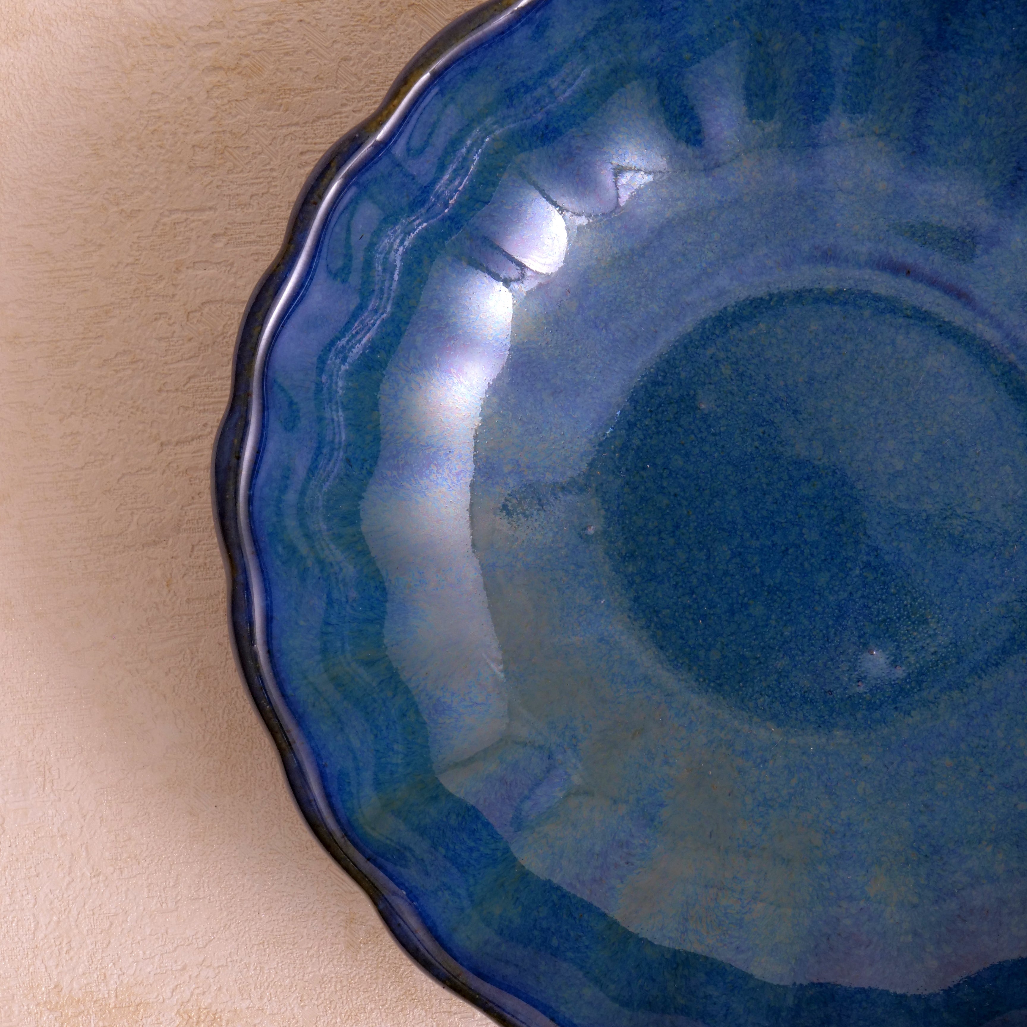 Deep Blue Chaat Plate - 5.5 Inch (Set of 2)