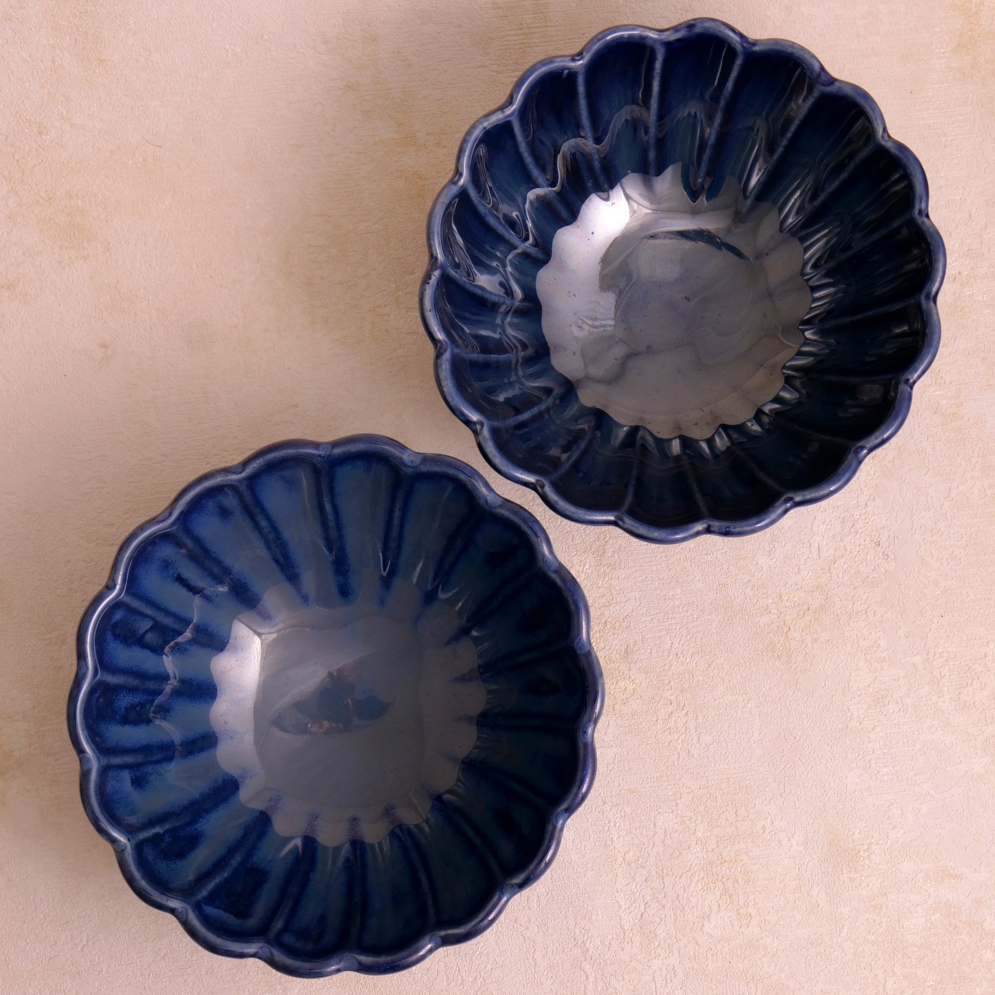 Deep Blue Fruit Bowl - 5.5 Inch, 250ML (Set of 2)