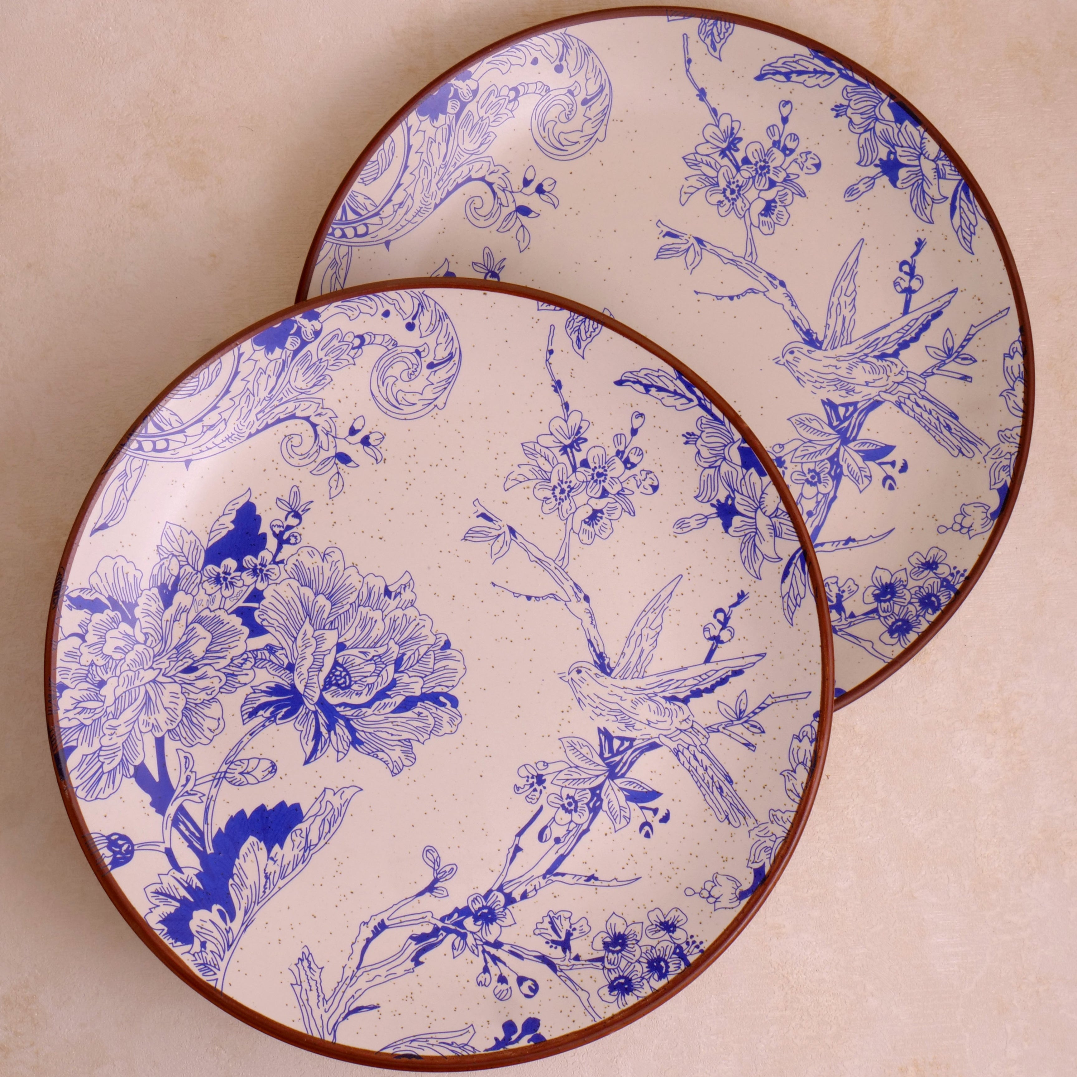 Blue Bird Dinner Plate - 10 Inch (Set of 2)