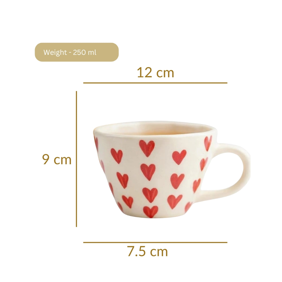 Red Heart Mug