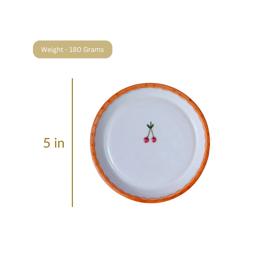 Sunkissed Cherry Plate - 5 Inch