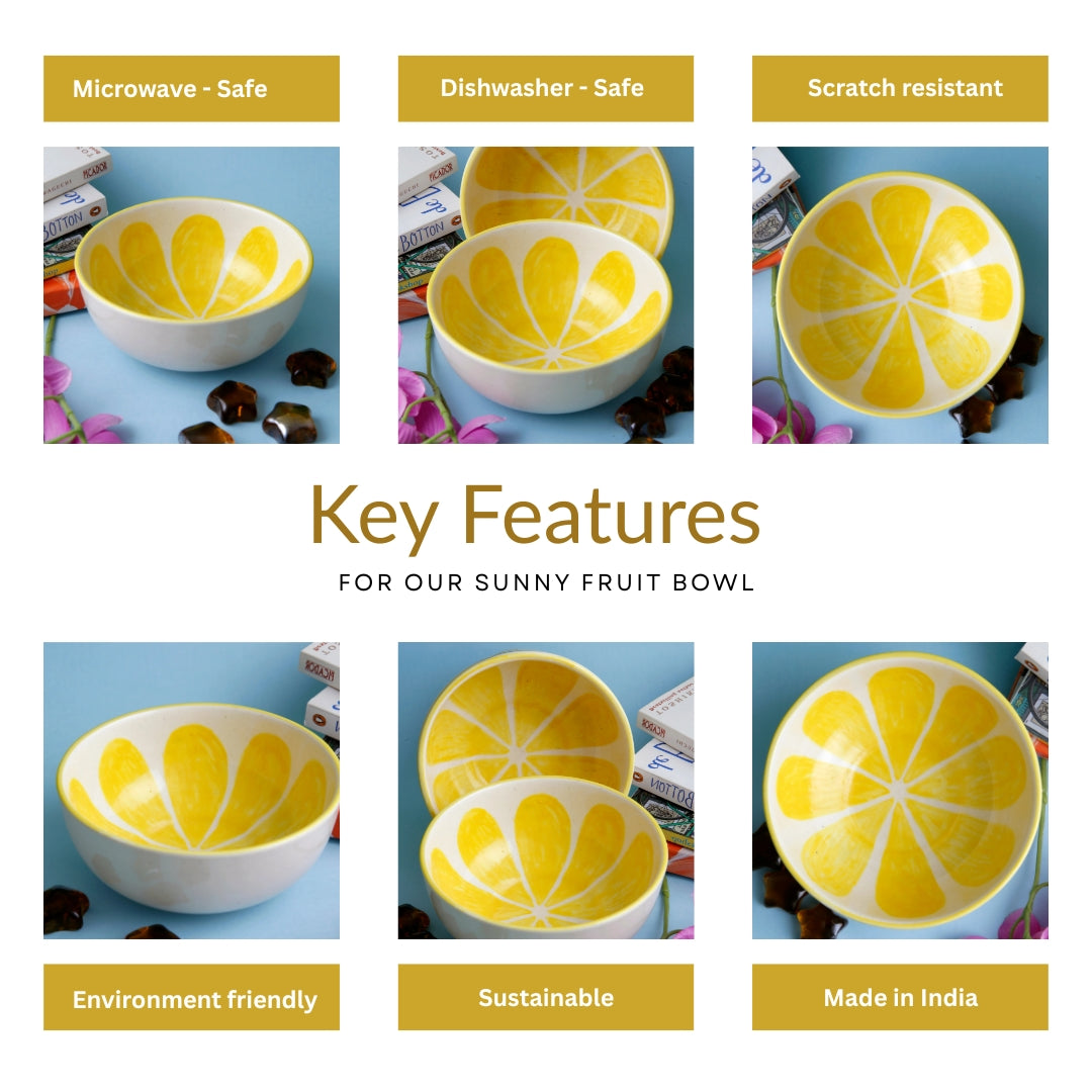 Sunny Fruit Bowl - 5 Inch