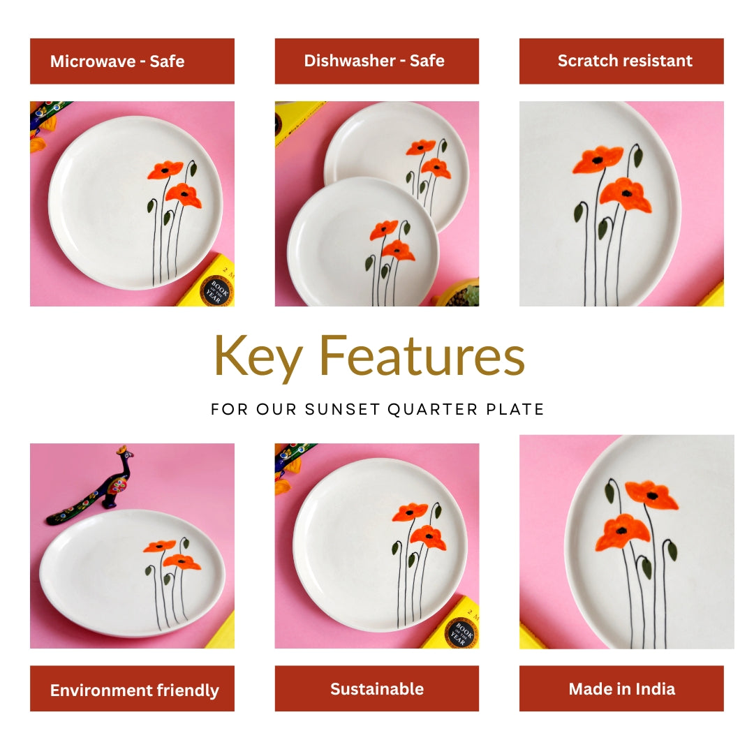 Sunset Quarter Plate - 7 Inch