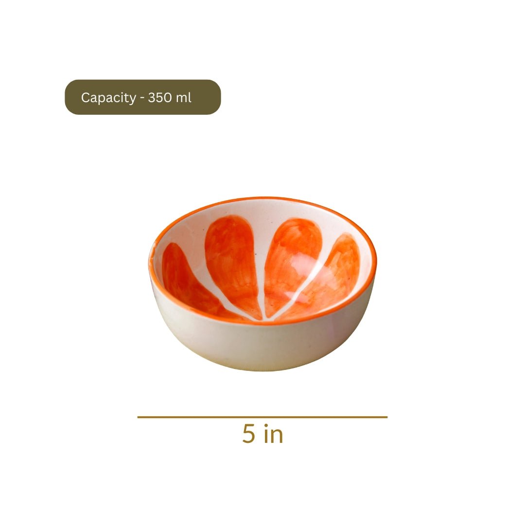 Tangerine Fruit Bowl - 5 Inch