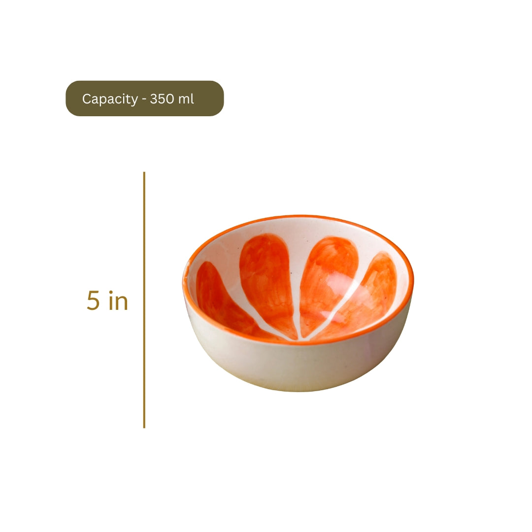 Tangerine Fruit Bowl - 5 Inch
