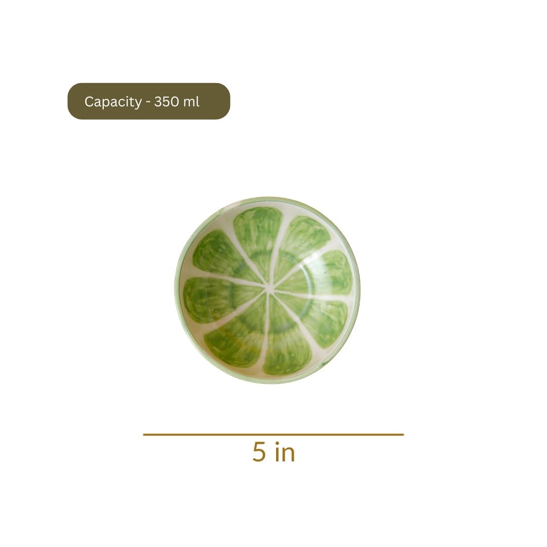 Zesty Green Fruit Bowl - 5 Inch